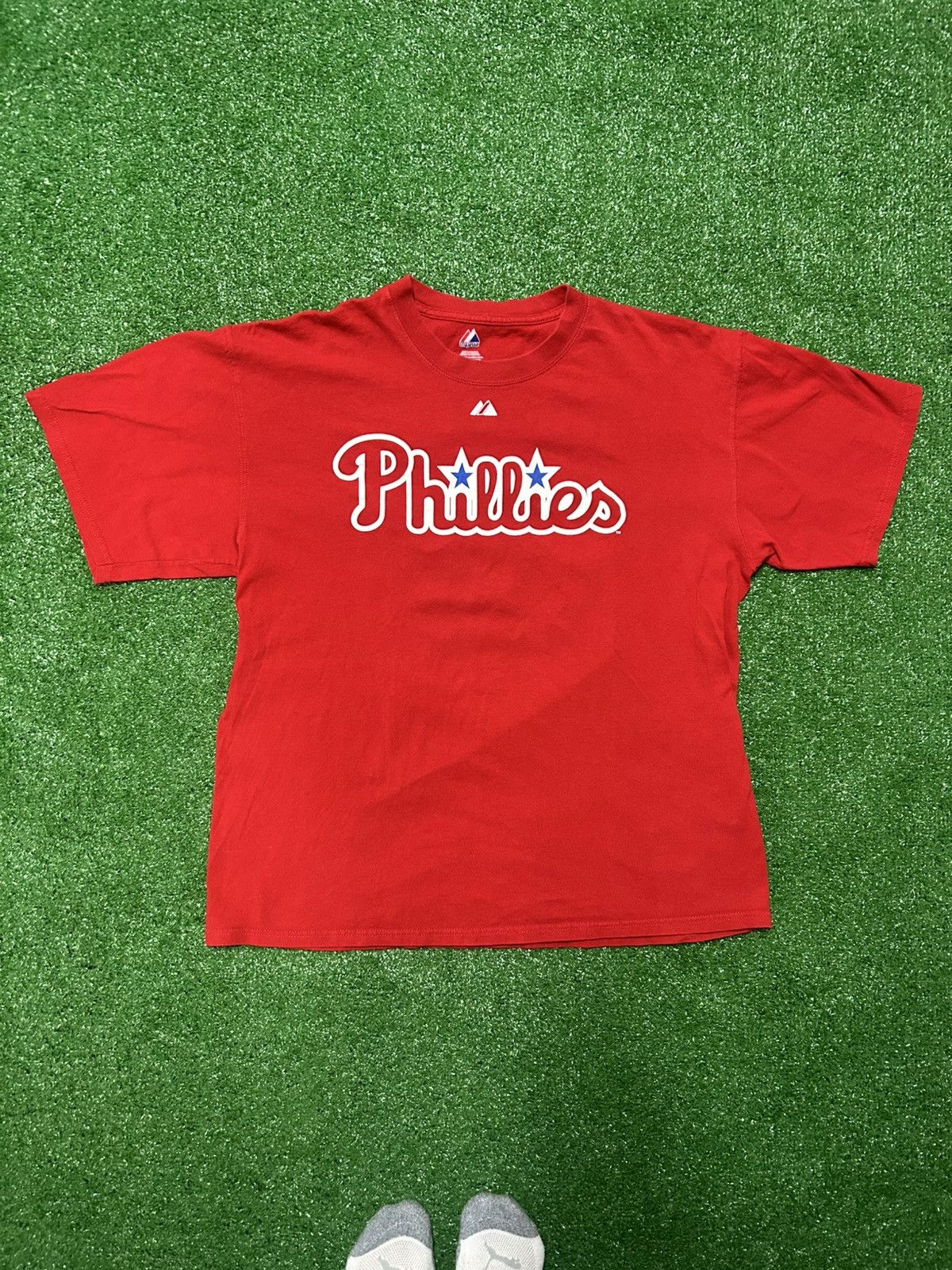 Majestic × Vintage Vintage Chase Utley jersey shirt majestic Phillies Size US XL / EU 56 / 4 - 2 Thumbnail