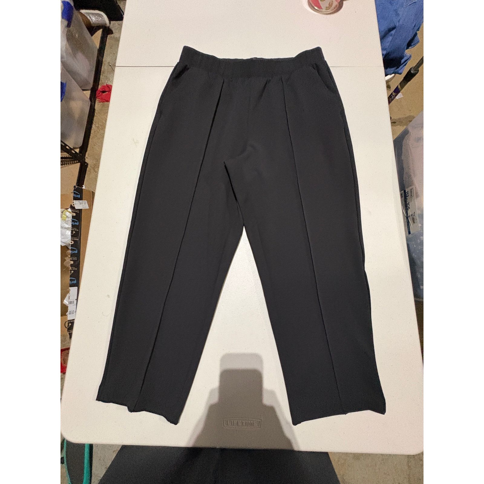 Loft LOFT Petites LP Women’s Petite Pull On Ankle Pants Black Size 34" / US 12 / IT 48 - 2 Thumbnail