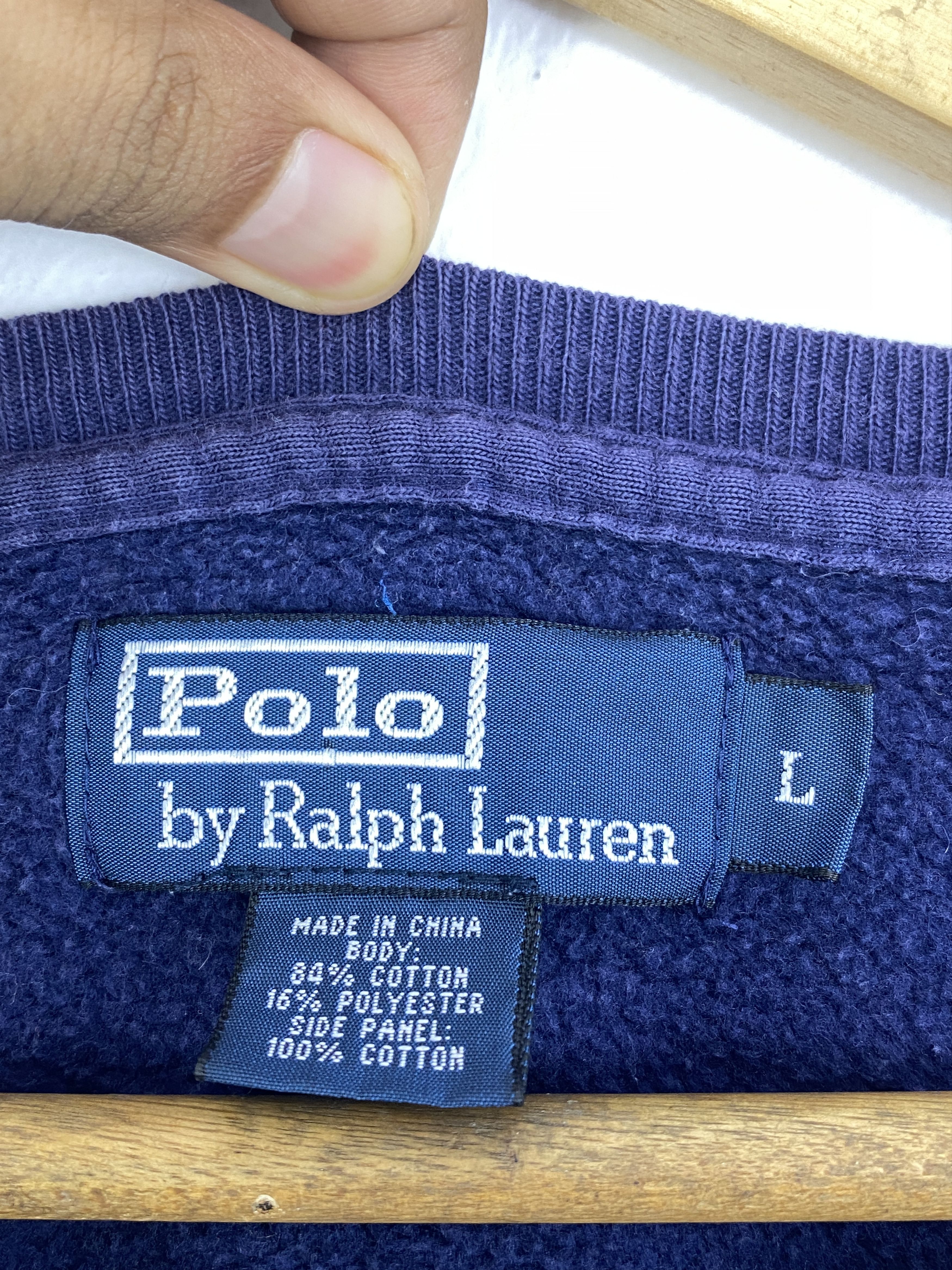 Polo Ralph Lauren × Vintage Vintage Sun Faded Polo Ralph Lauren Sweatshirt SH0004 Size US L / EU 52-54 / 3 - 5 Thumbnail