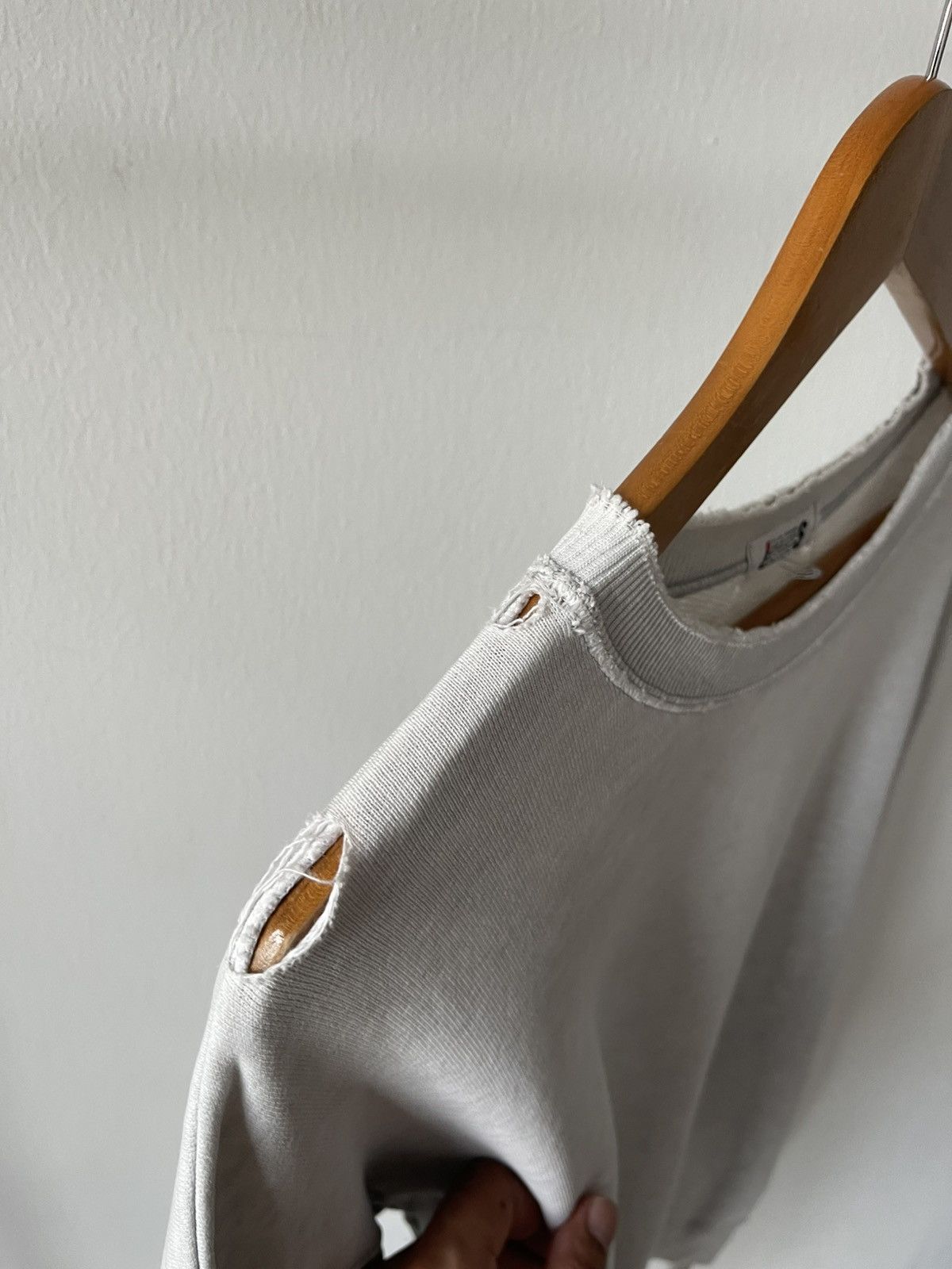 Issey Miyake 80s Issey Miyake I.S Distressed Sweatshirt Size US L / EU 52-54 / 3 - 5 Thumbnail
