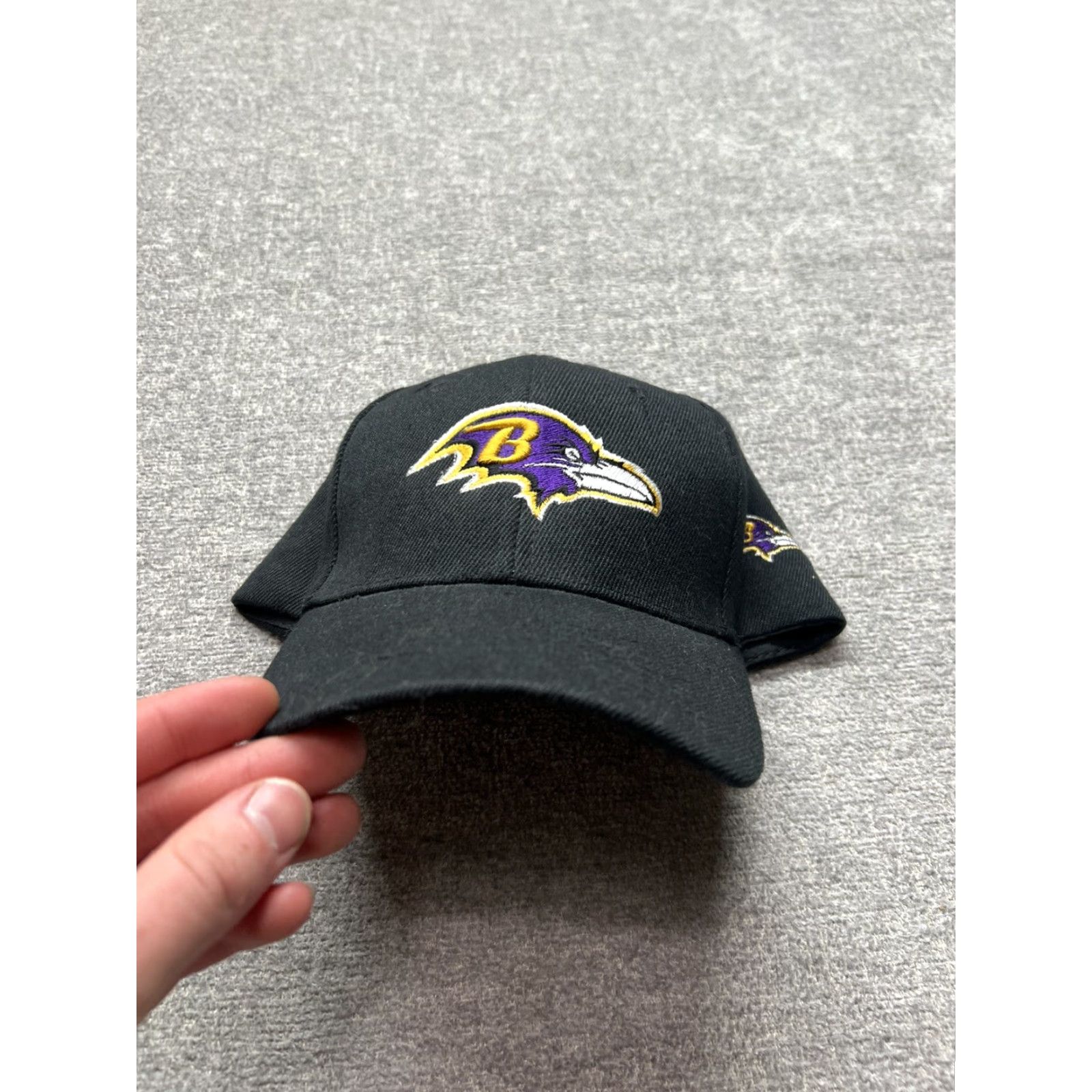 NFL VINTAGE Baltimore Ravens NFL Team Logo Hat Cap Black Purple Rare Cap Size ONE SIZE - 2 Thumbnail