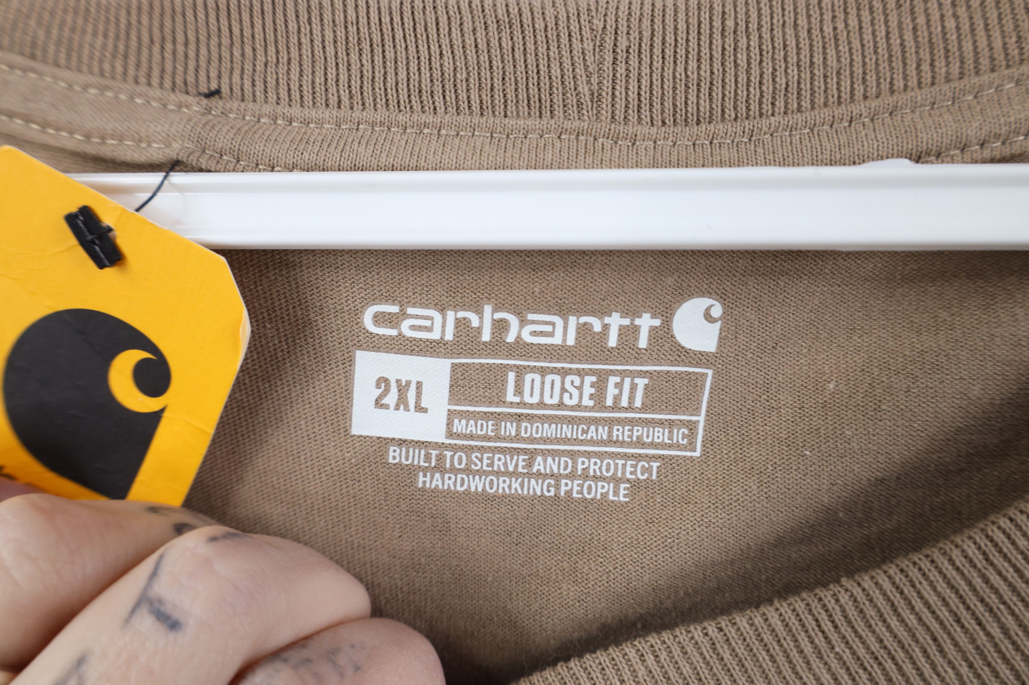 Carhartt Deadstock Vintage Y2K Carhartt Fit Pocket T-Shirt Desert Size US XL / EU 56 / 4 - 9 Thumbnail