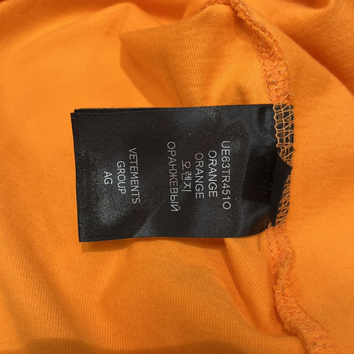 Vetements Vetements Polizei Tee Orange Size US XS / EU 42 / 0 - 8 Thumbnail