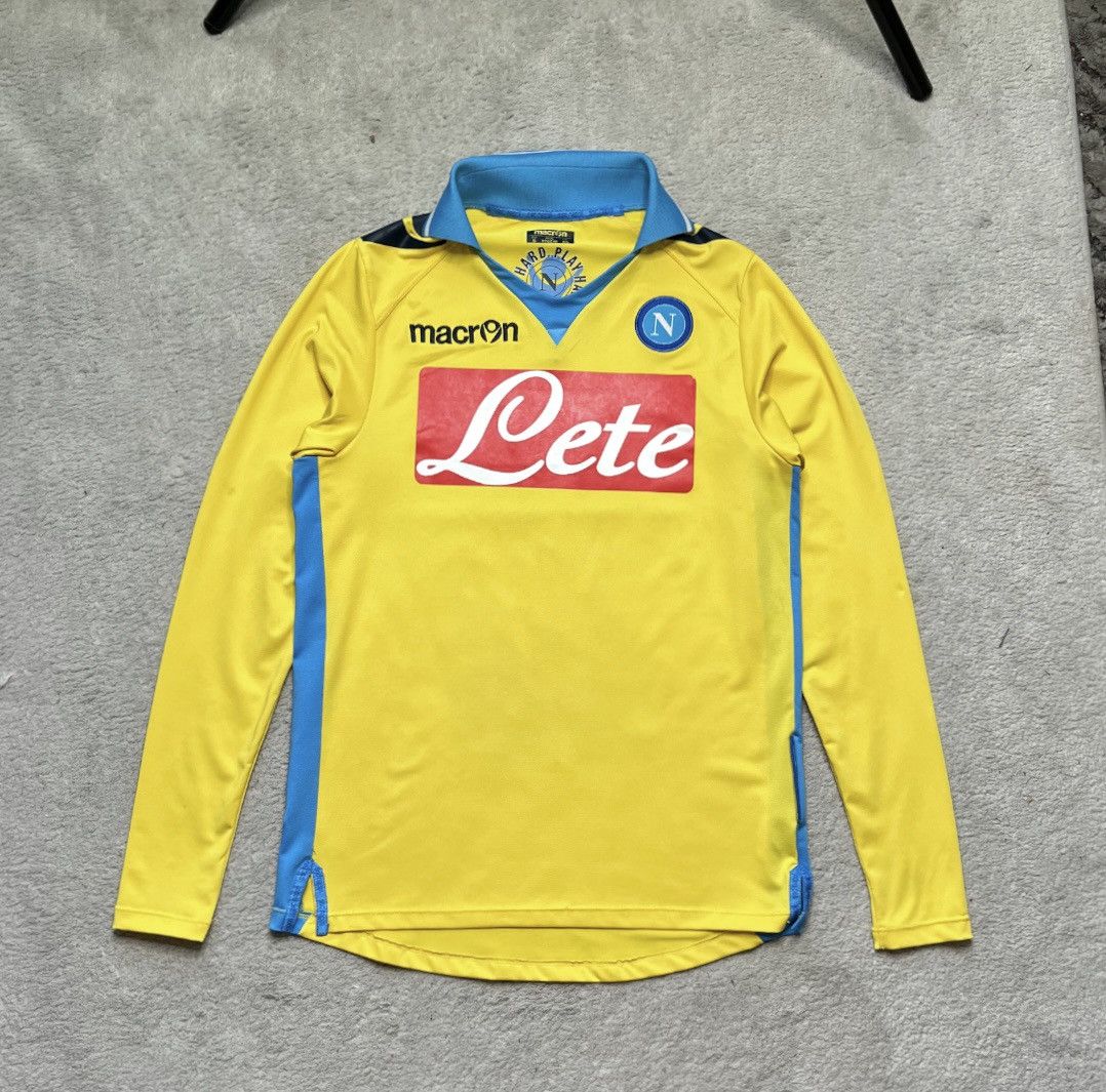 Macron Vintage Jersey Longsleeve Napoli Hamsik Macron 2009 Yellow Size US S / EU 44-46 / 1 - 1 Thumbnail