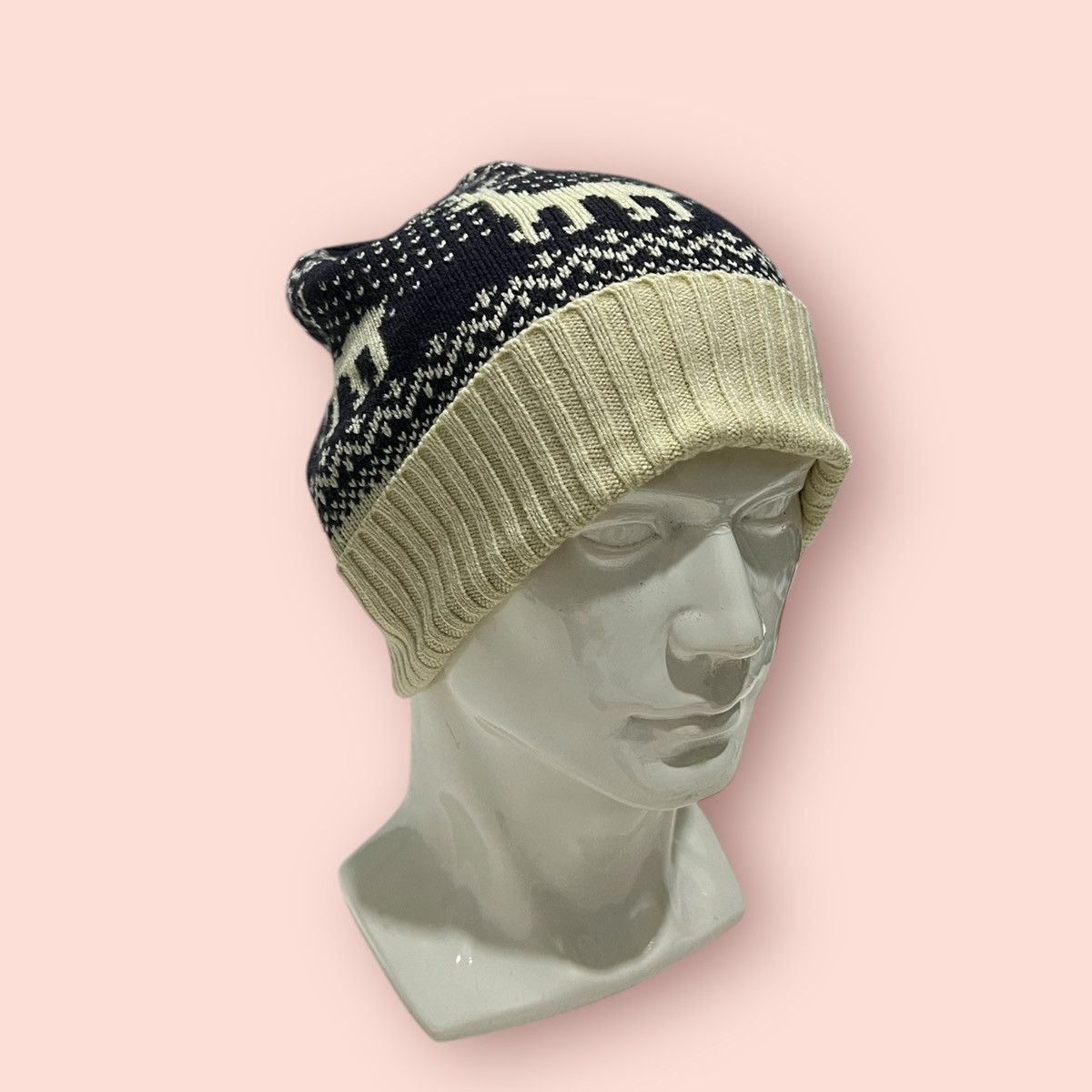 Japanese Brand × Jun Takahashi × Uniqlo VINTAGE UNIQLO DEERS KNITTED CUFFS BEANIE Size ONE SIZE - 4 Thumbnail
