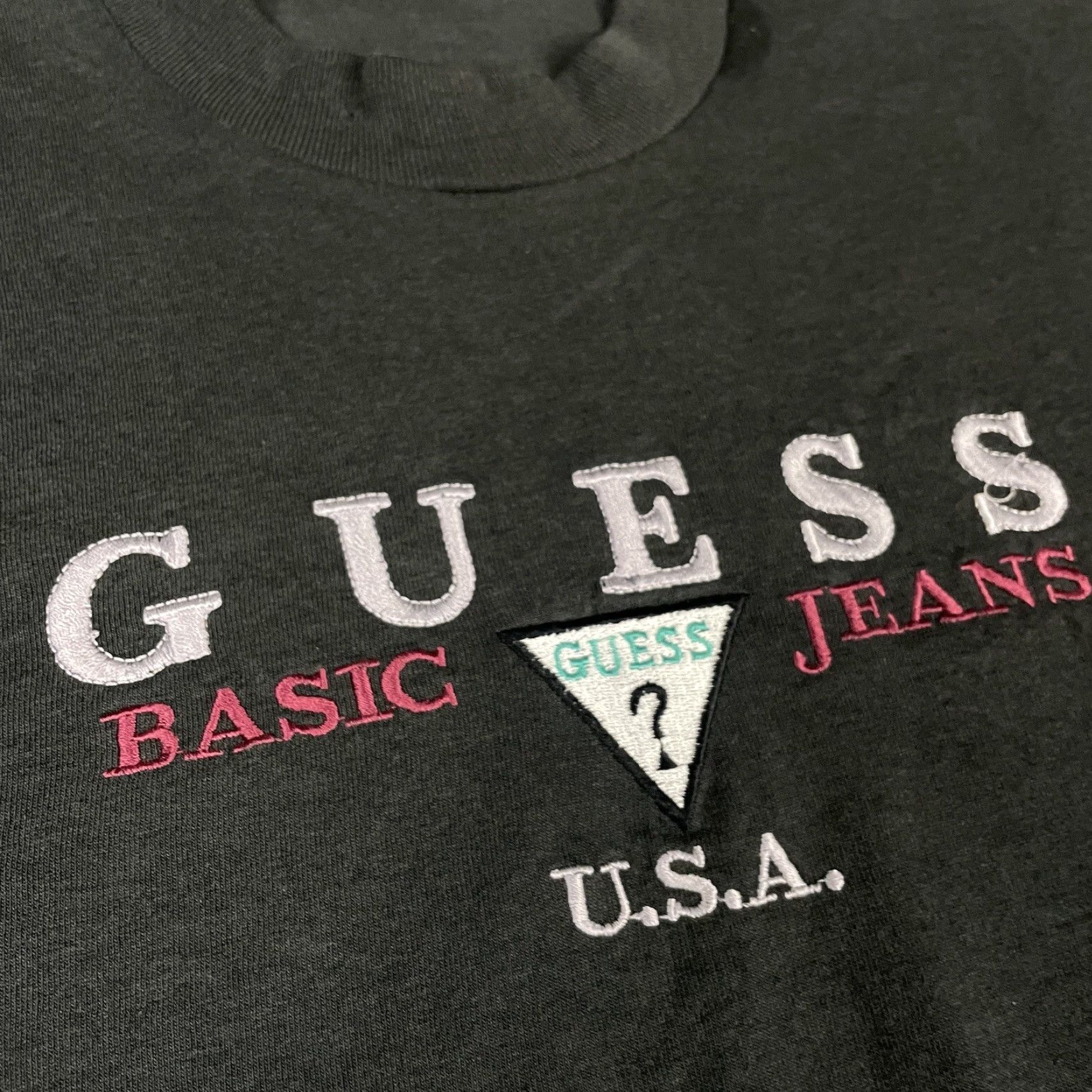 Guess VINTAGE GUESS TSHIRT Adult Medium Black Logo 90s Hip Hop Grunge Retro Mens M Size US M / EU 48-50 / 2 - 5 Thumbnail