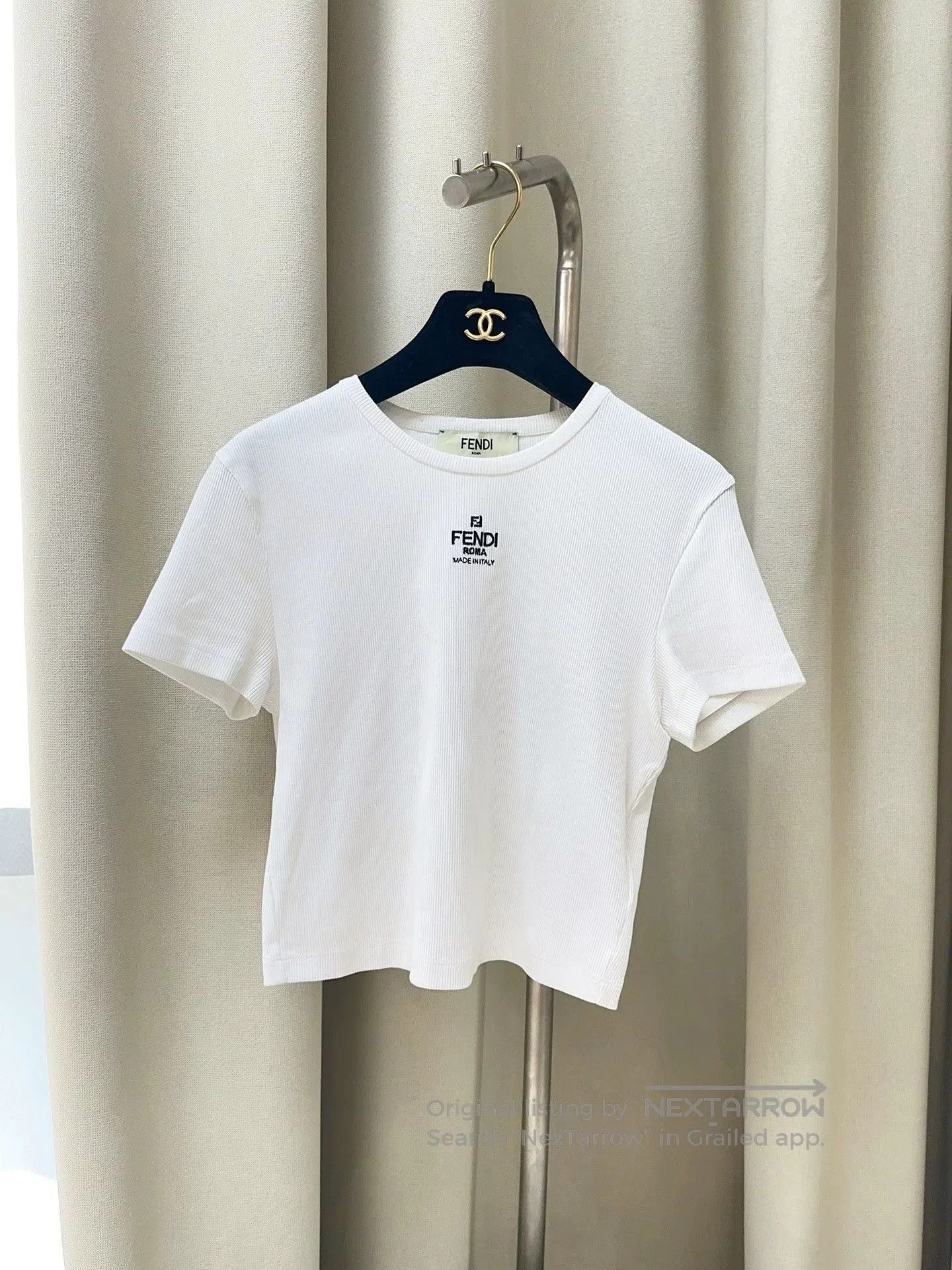 Fendi Fendi White Short Sleeve Knit Top. Size US M / EU 48-50 / 2 - 1 Thumbnail