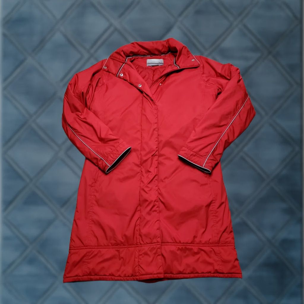 Nike VINTAGE Nike Trench Coat Womens Red Puffer Reflective Full Zip Snap Y2K Jacket Coat Long Sleeve XS/S Regular Mens, Womens Size S / US 4 / IT 40 - 1 Thumbnail