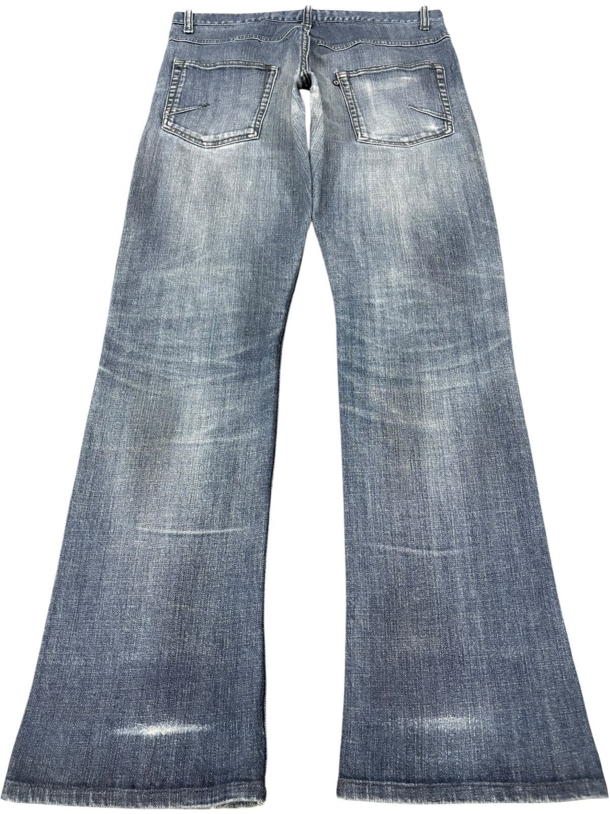 Morgan Homme Vintage Morgan Homme Distressed Bootcut Jeans Size US 33 - 2 Thumbnail