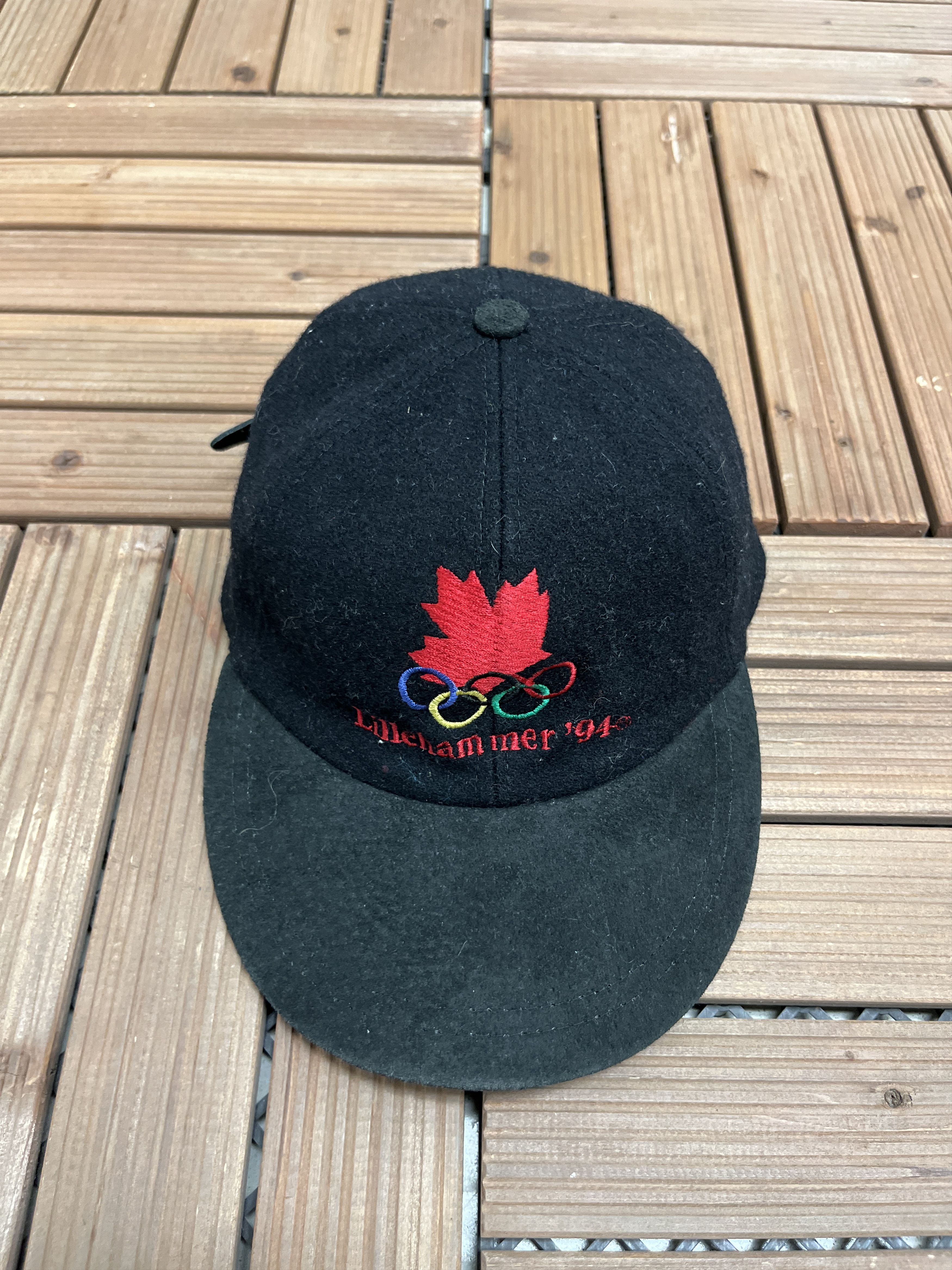 Vintage Team Canada Lillehammer '94 Olympics Vintage Black Hat Cap Size ONE SIZE - 2 Thumbnail