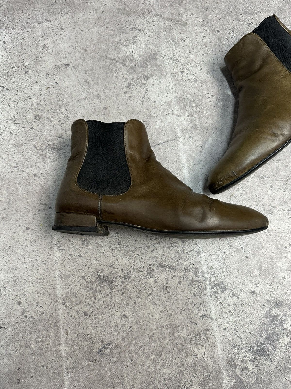 Prada × Vintage Vintage Prada Milano Biker Leather Boots As98 Shoes Size US 8 / IT 38 - 3 Thumbnail