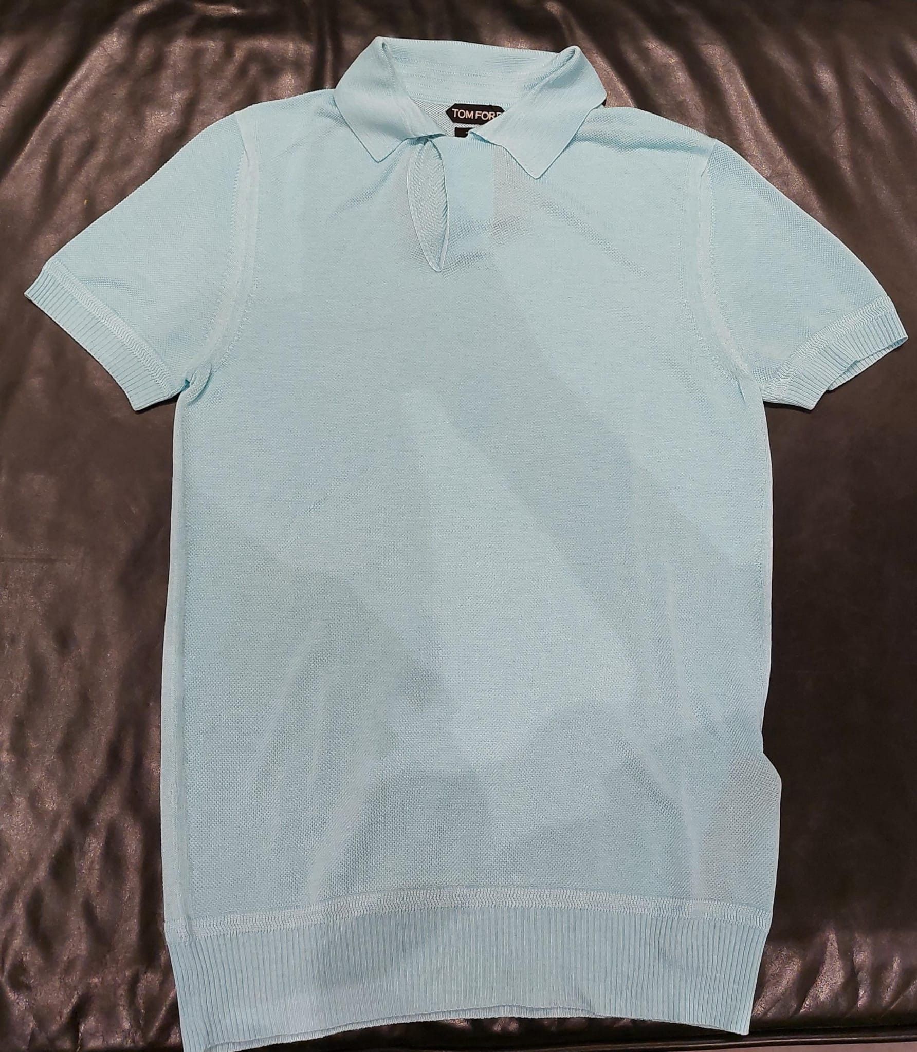 image of Tom Ford O1Loc1C0324 Kps005 Polo Shirt In Blue, Men's (Size Small)