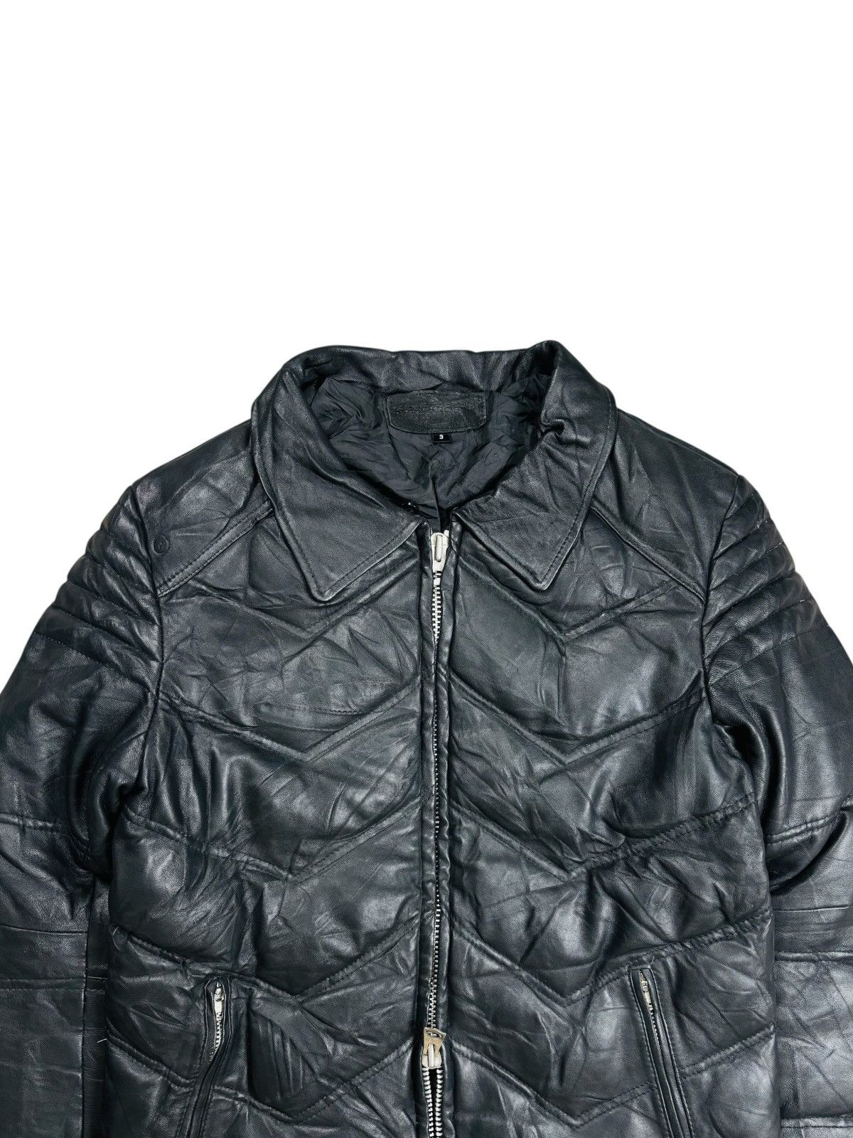 Ekam 2000s Jackrose - Vkei Style Puffer Leather Jacket Size US M / EU 48-50 / 2 - 6 Thumbnail