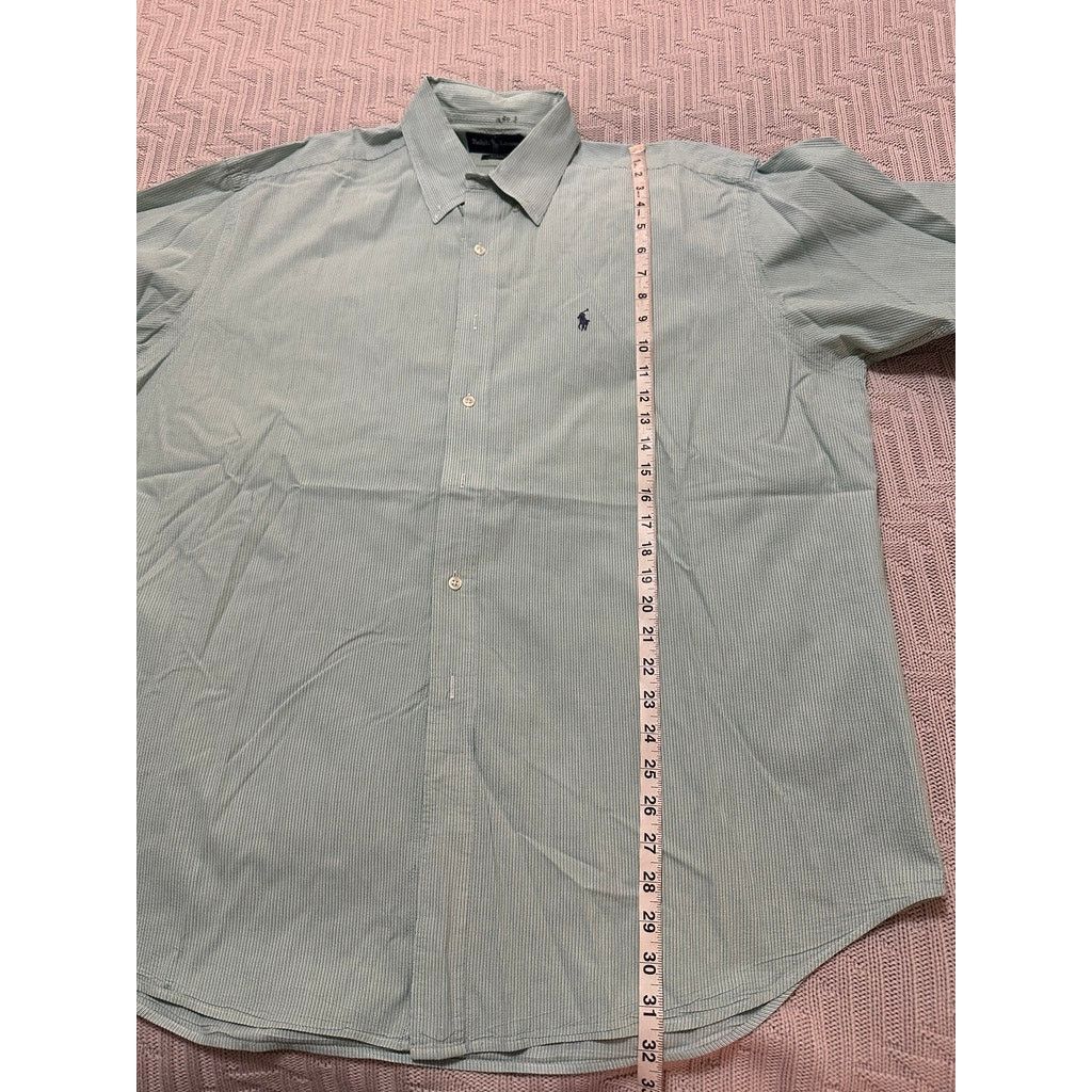 Ralph Lauren Ralph Lauren green seersucker short sleeve Blake button down Size US XL / EU 56 / 4 - 8 Thumbnail