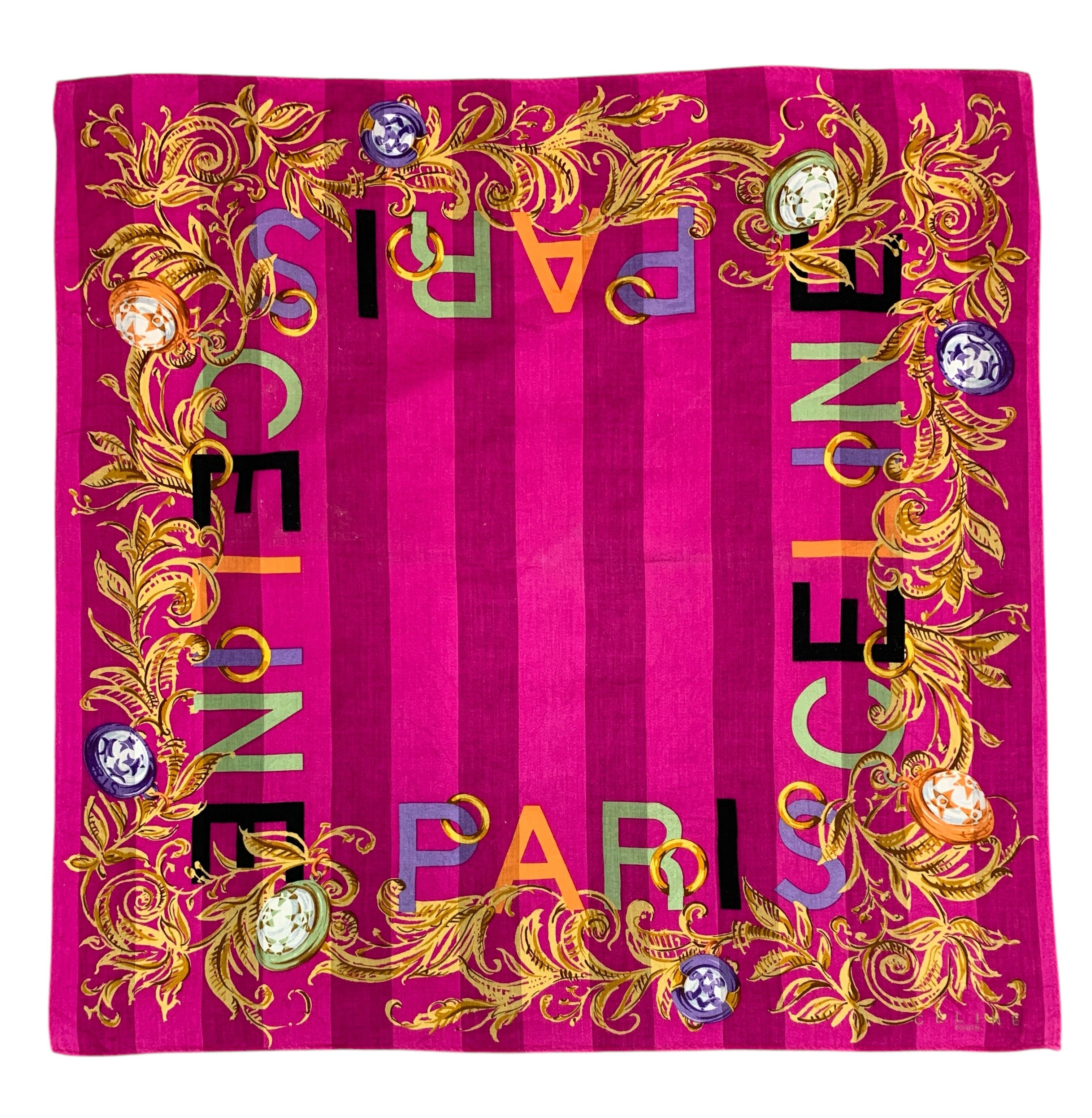 Celine × Vintage Vintage Celine Handkerchief/Neckerchief - HKA979 Size ONE SIZE - 2 Thumbnail
