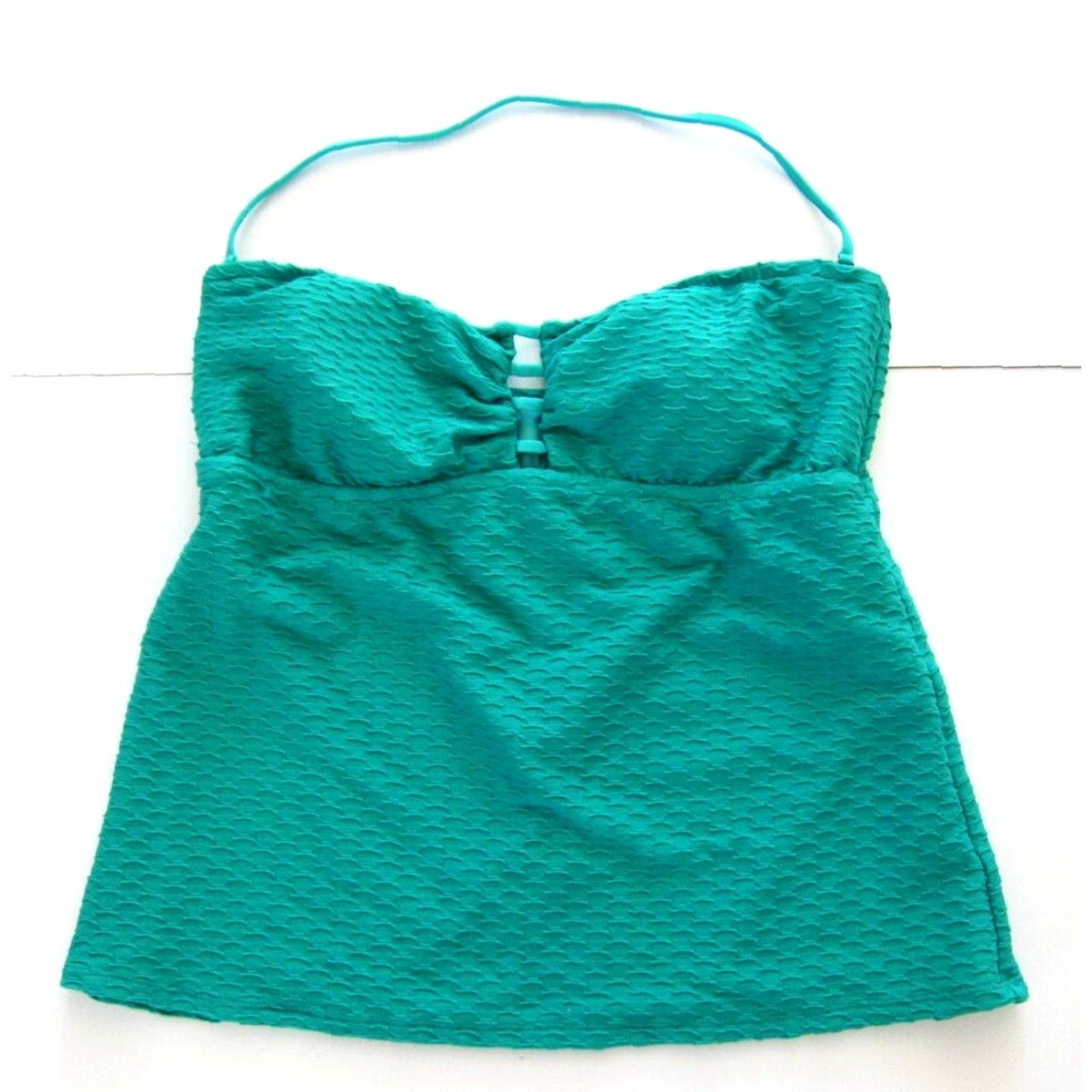 Vintage VINTAGE Bisou Bisou Green Halter Built In Bra Swim Tankini Top Women XL Size XL / US 12-14 / IT 48-50 - 2 Thumbnail