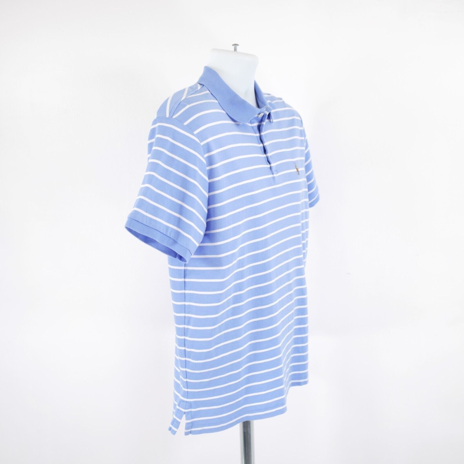 Ralph Lauren Polo Ralph Lauren Blue Striped Custom Slim Fit Large Polo Sh Size US L / EU 52-54 / 3 - 7 Thumbnail