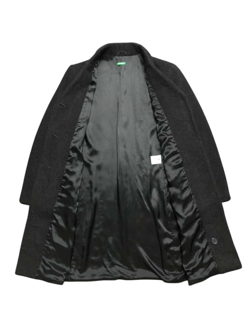 United Colors Of Benetton United Colors Of Benetton Wool Trenchcoat Black Size M / US 6-8 / IT 42-44 - 3 Thumbnail