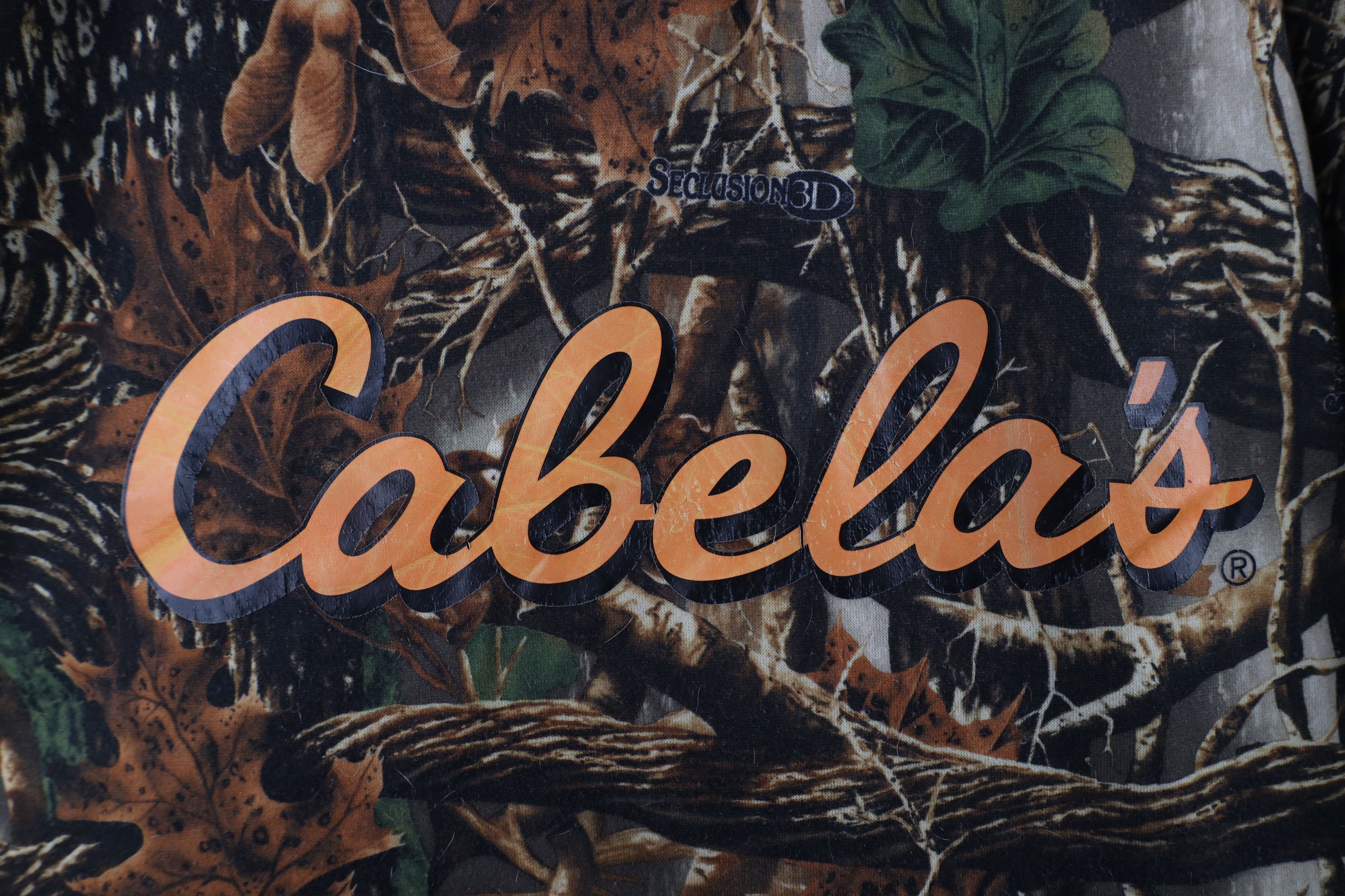 Cabelas × Vintage Vintage Cabelas Spell Out Camouflage Hoodie Sweatshirt Size US XXL / EU 58 / 5 - 4 Thumbnail