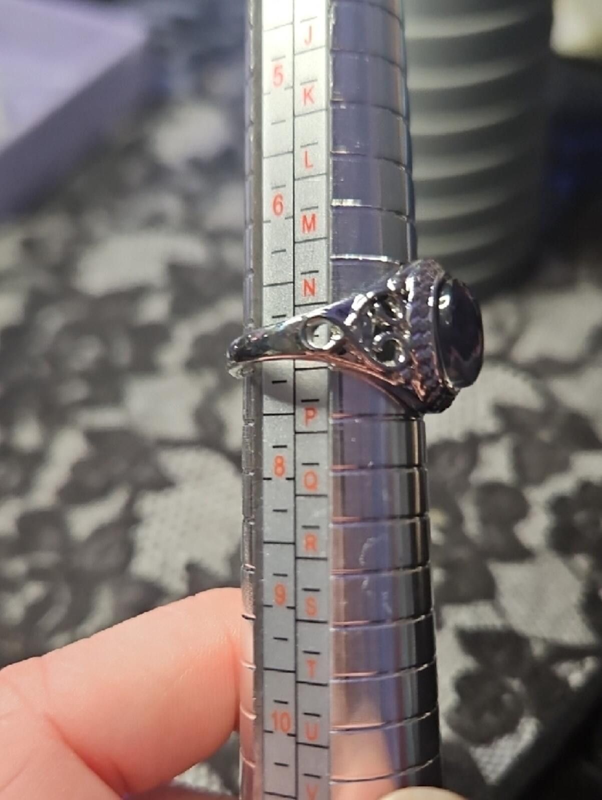 Other Sterling Silver Skull Ring with Purple Accents Size ONE SIZE - 3 Thumbnail