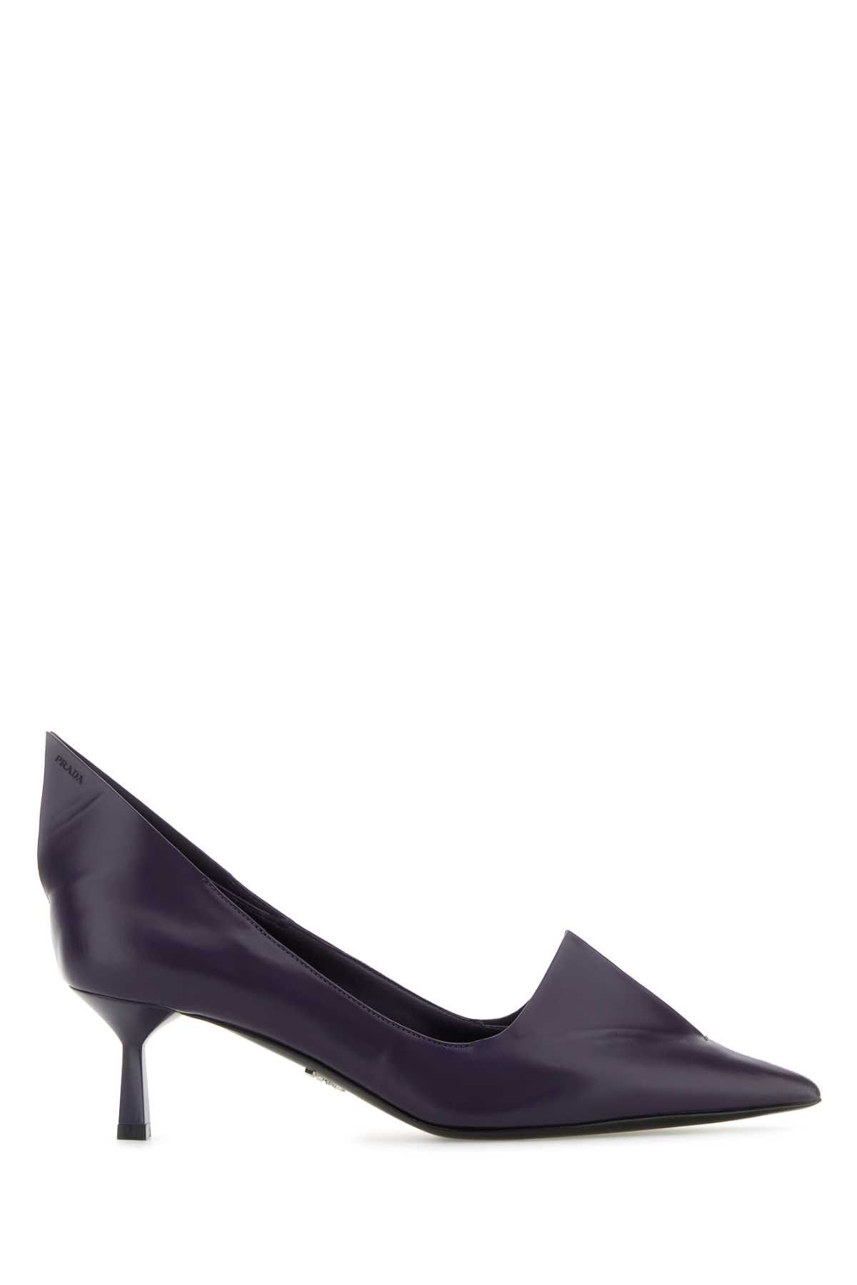 Prada Purple Leather Pumps Size US 6.5 / IT 36.5 - 1 Thumbnail
