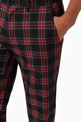 Fred Perry Fred Perry Men’s Tartan Wool Blend Trousers 38R Size US 38 / EU 54 - 5 Thumbnail