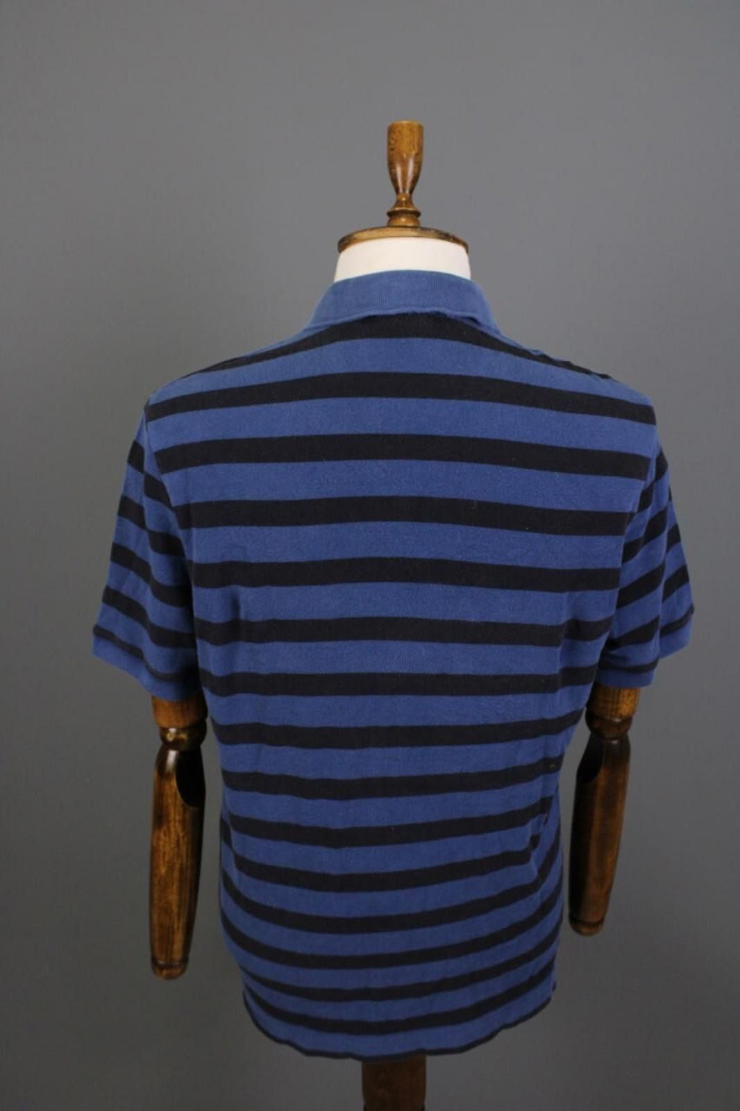Lacoste Lacoste Blue Striped Short Sleeve Polo Shirt Size 6 / XL Size US XXL / EU 58 / 5 - 10 Thumbnail