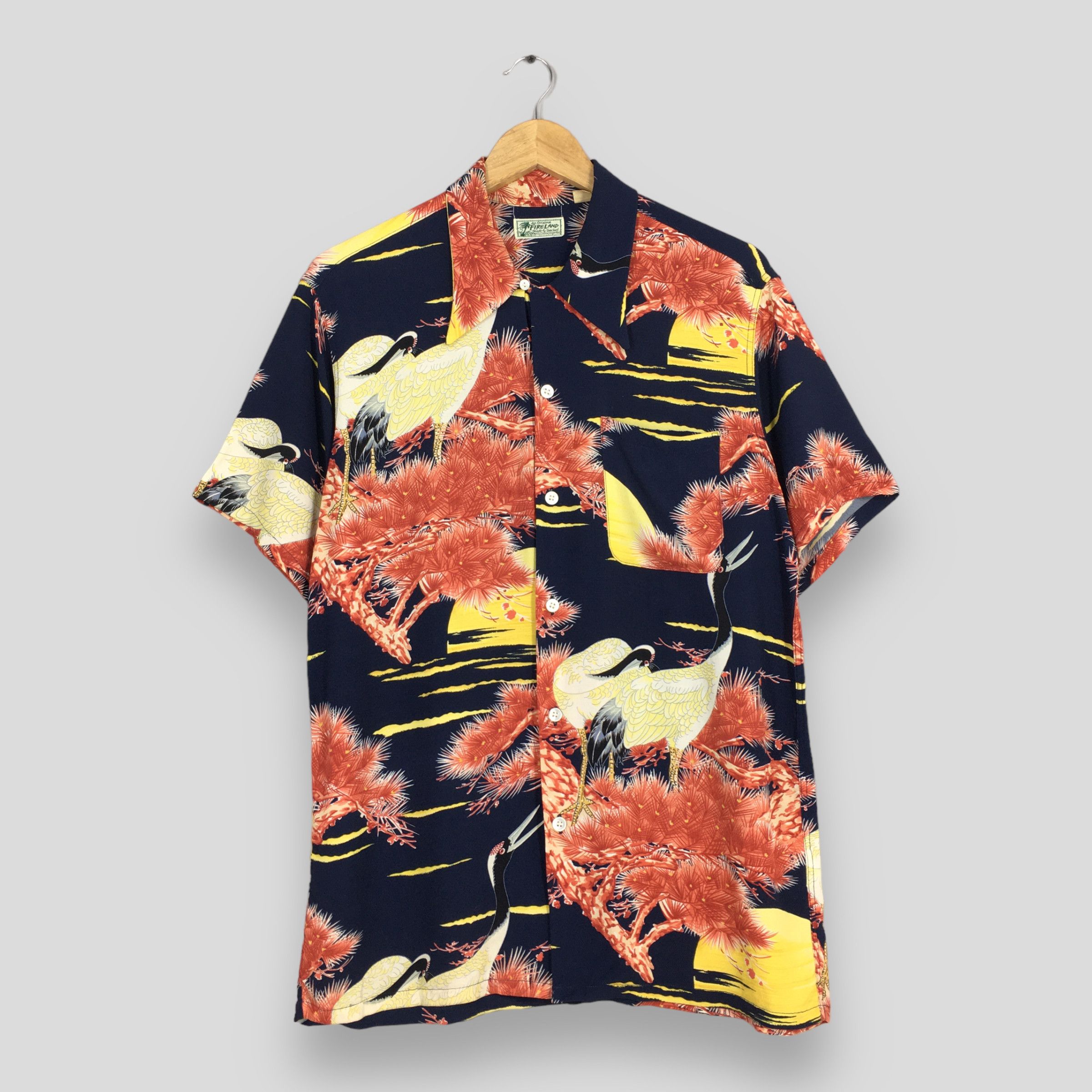 Sun Surf Hawaiian Japanese Sun Surf Toyo Phoenix Bird Rayon Shirt Size US M / EU 48-50 / 2 - 1 Thumbnail