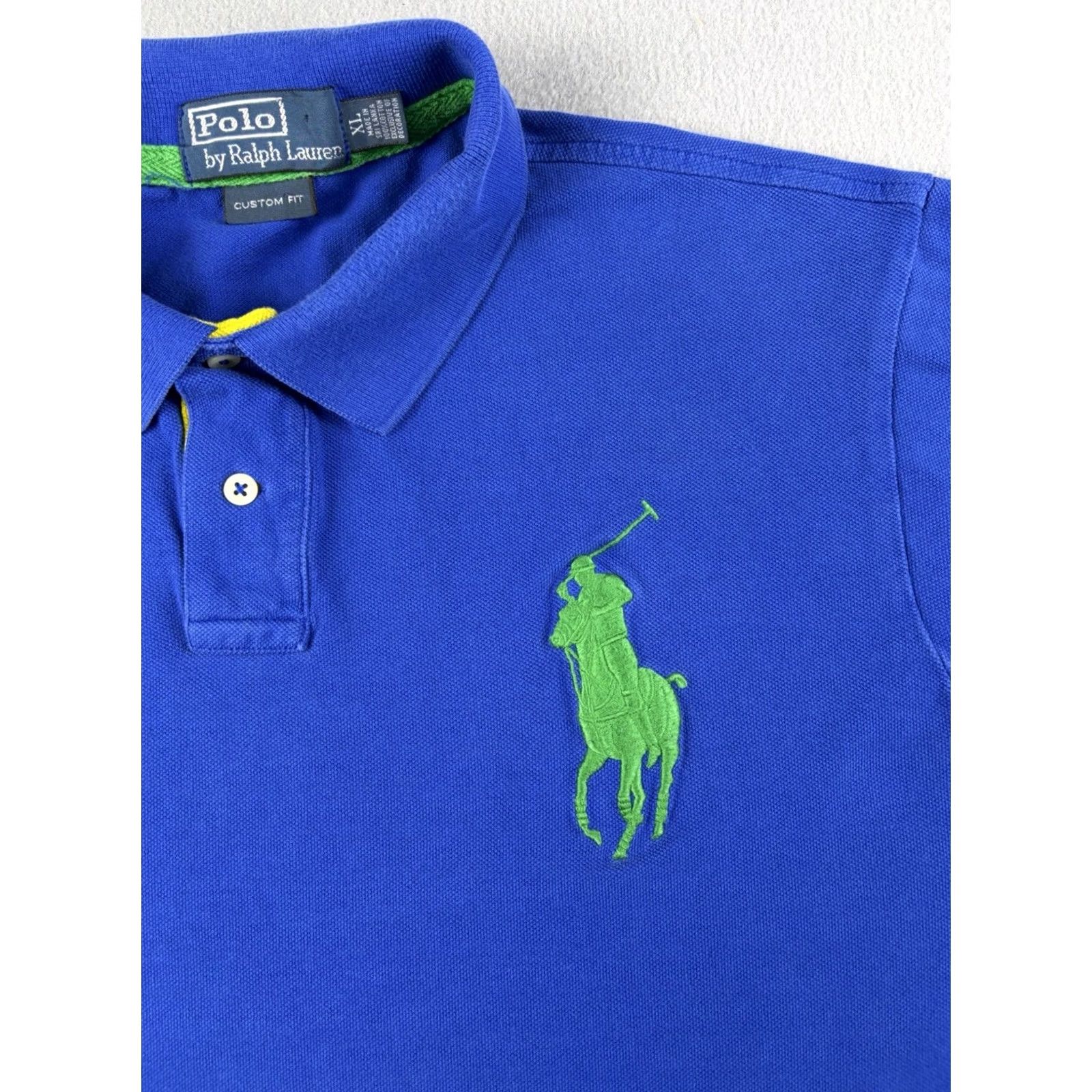 Polo Ralph Lauren Ralph Lauren Big Pony Polo Shirt Men XL Blue Embroidered Logo Shirt Polo Shirt Mens XL Blue Embroidered Logo Size US XL / EU 56 / 4 - 2 Thumbnail