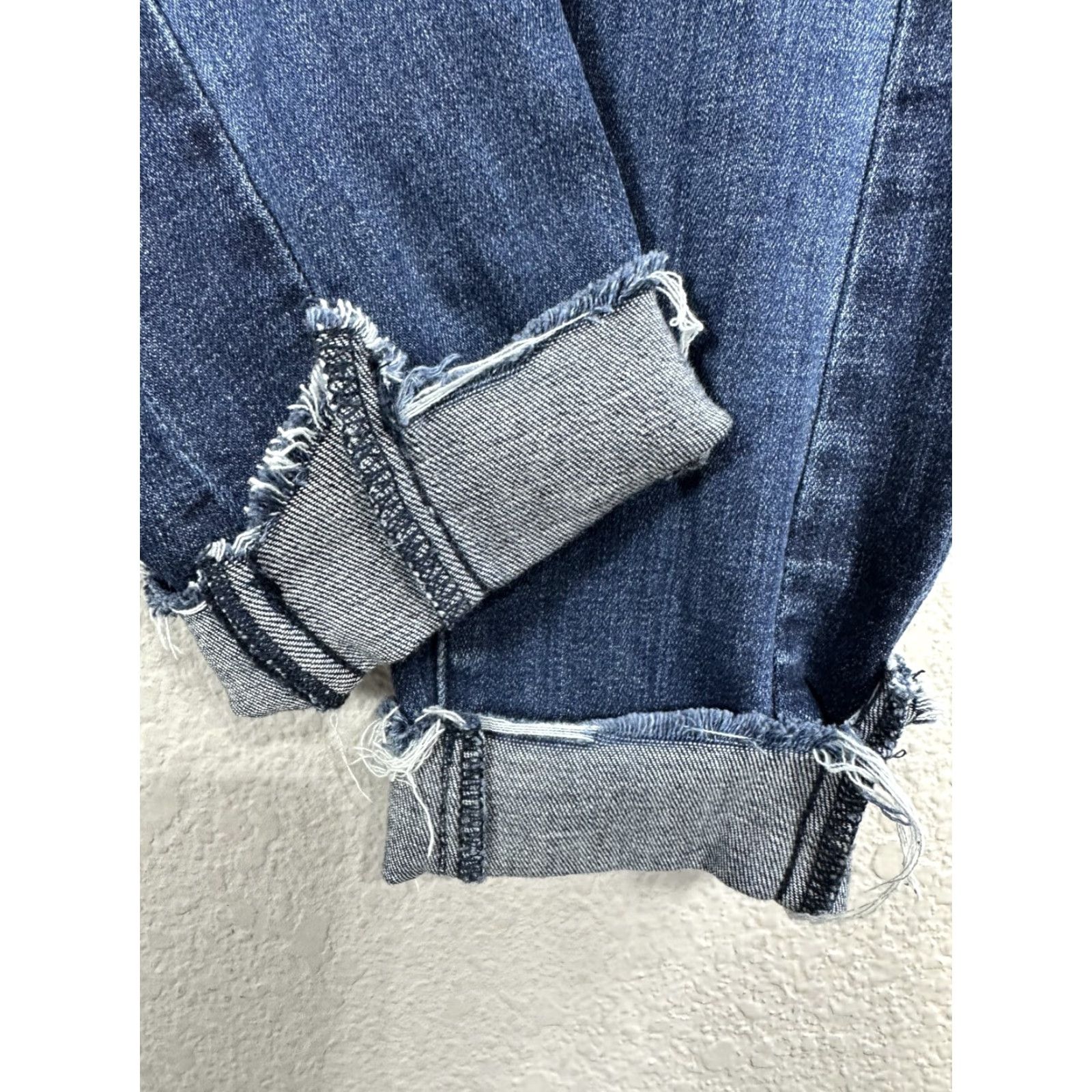 Abercrombie & Fitch Abercrombie & Fitch Harper Super Skinny Blue Jeans Raw Hem Slim Ankle Sz 29 Womens Jeans Slim Blue 90s? Size 29" - 6 Thumbnail
