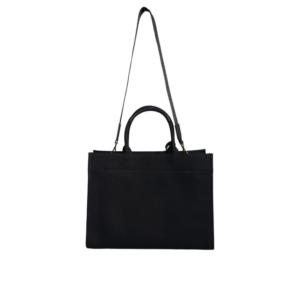 Versace Versace Black Top Handle Canvas Leather Logo Crossbody Tote Size ONE SIZE - 7 Thumbnail