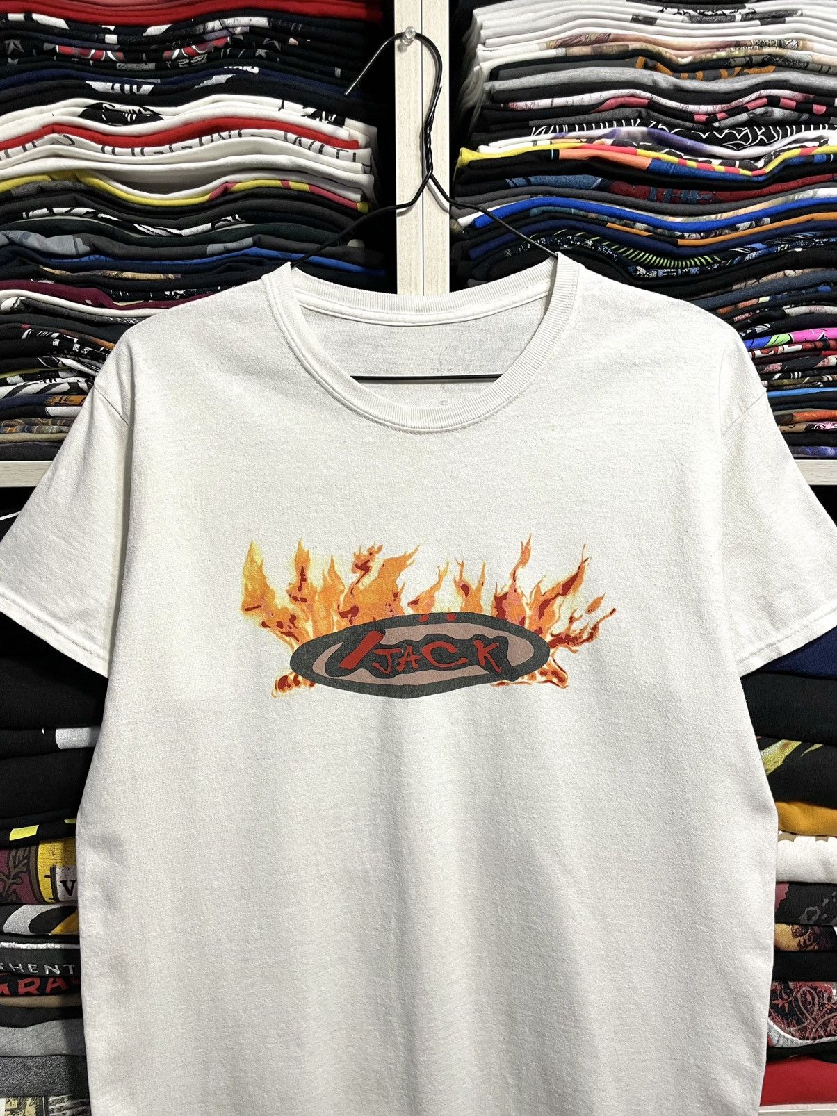Travis Scott Travis Scott Cactus Jack Flame Logo T-Shirt Size S White Size US S / EU 44-46 / 1 - 2 Thumbnail