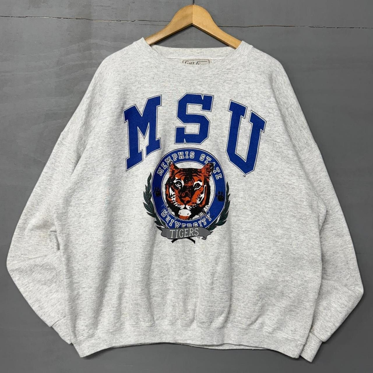 Vintage Vintage Memphis State University Tigers Grey Sweatshirt XL Size US XL / EU 56 / 4 - 1 Thumbnail