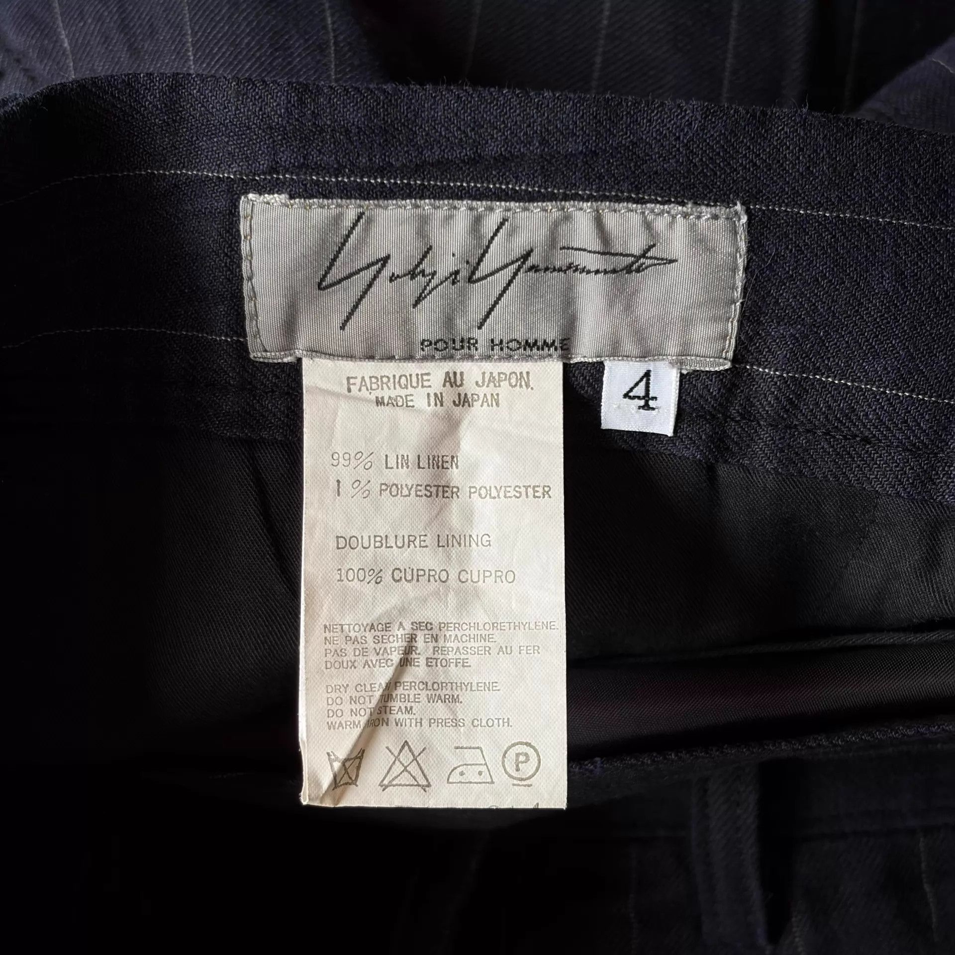 Yohji Yamamoto Yohji Yamamoto 05SS Kikko Blue Striped Linen Pants Size US 34 / EU 50 - 5 Thumbnail