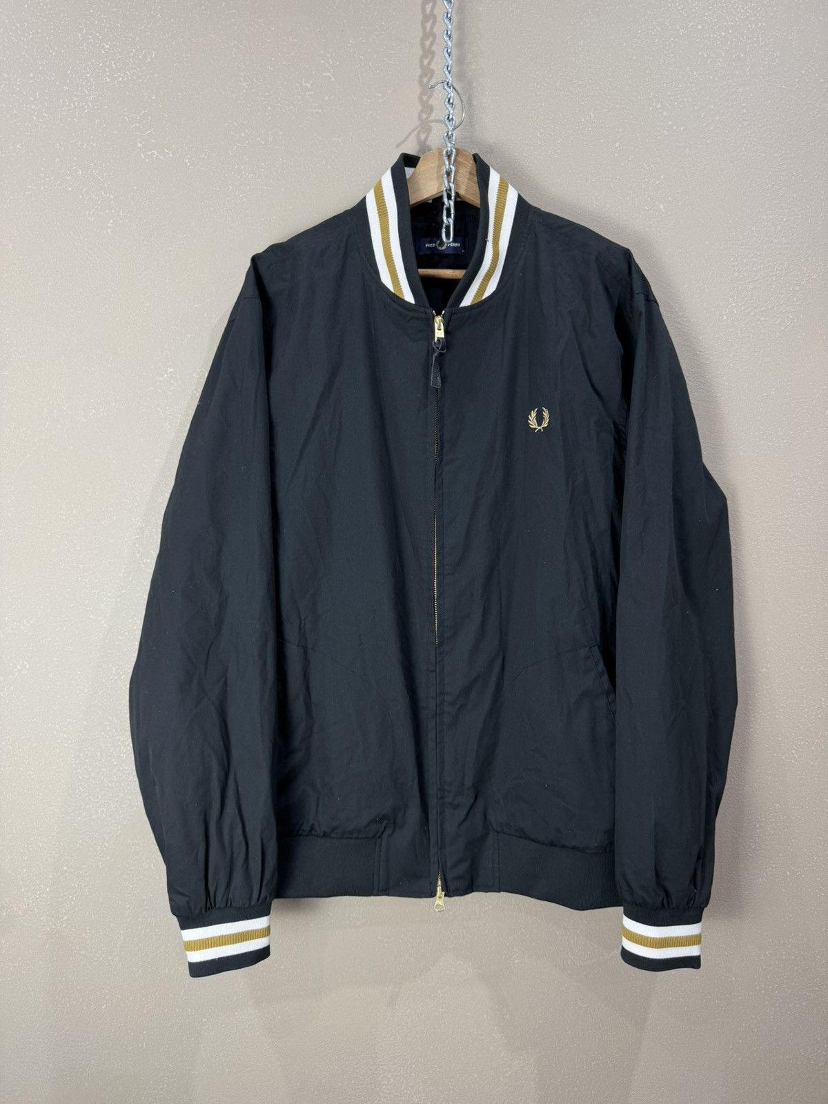 Fred Perry Vintage Fred Perry Jacket Black Nylon Size US XL / EU 56 / 4 - 1 Thumbnail