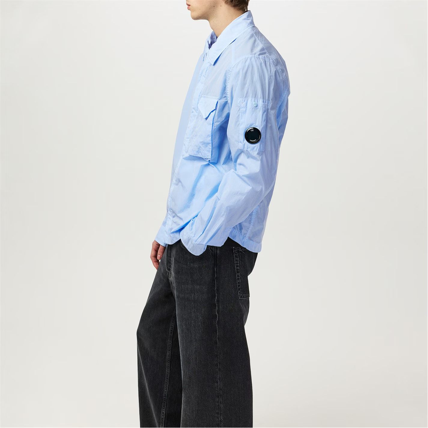 C.P. Company o1g2r1mq0426 Chrome-R Long Sleeve Overshirt in Blue Size US XXL / EU 58 / 5 - 4 Thumbnail