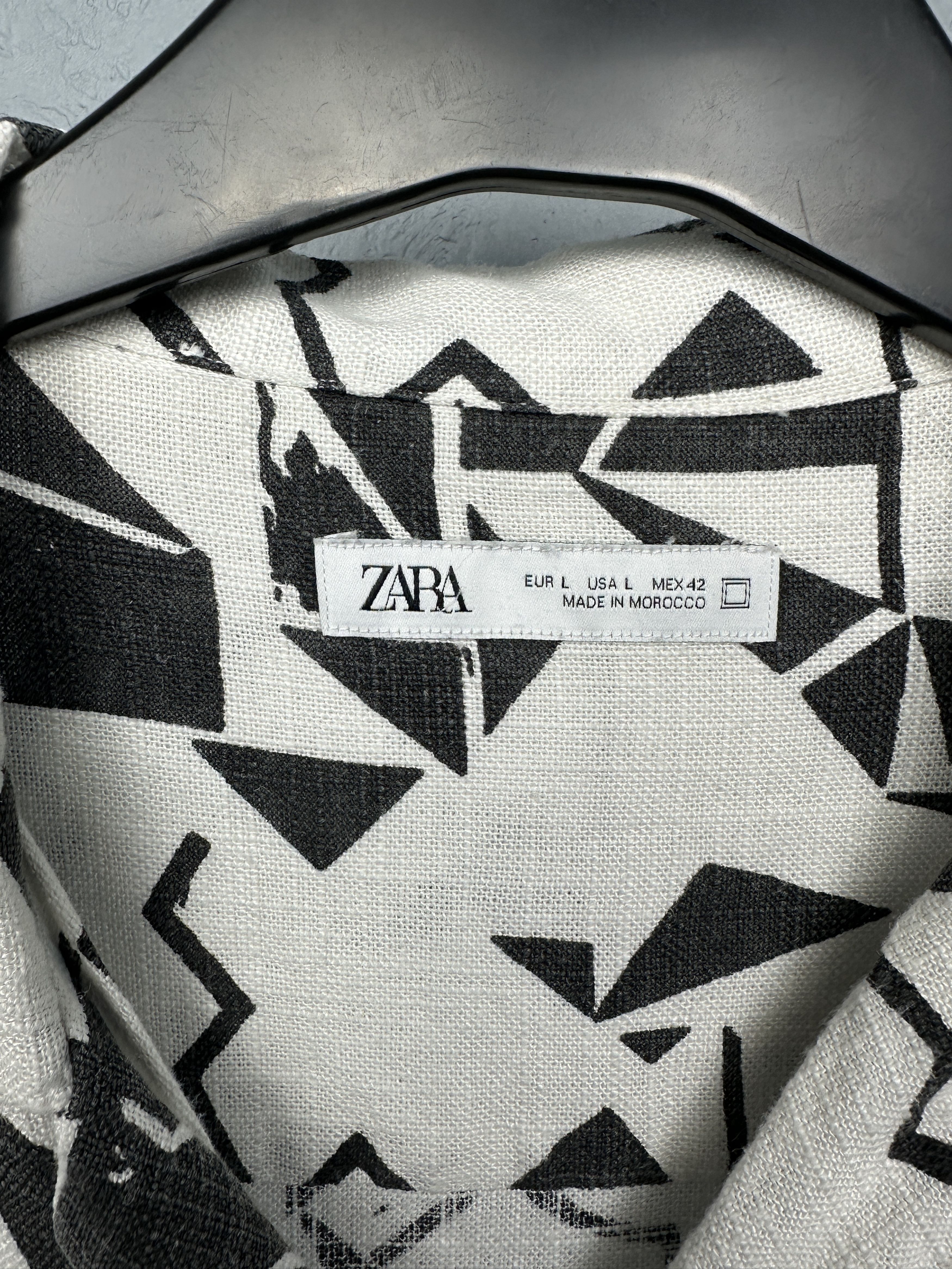 Zara Zara Mens LINEN Hawaiian Shirt Size US L / EU 52-54 / 3 - 3 Thumbnail