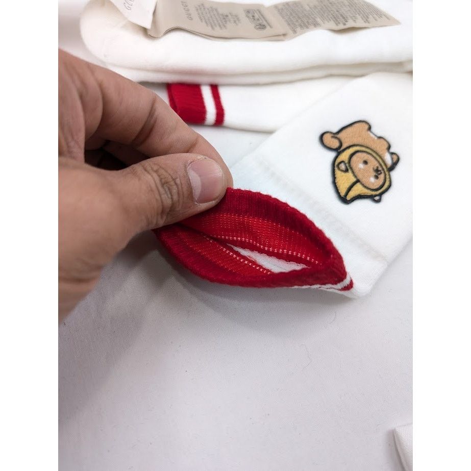 Gucci o1rshd1 Size: M / Socks in White/Red Size ONE SIZE - 9 Thumbnail