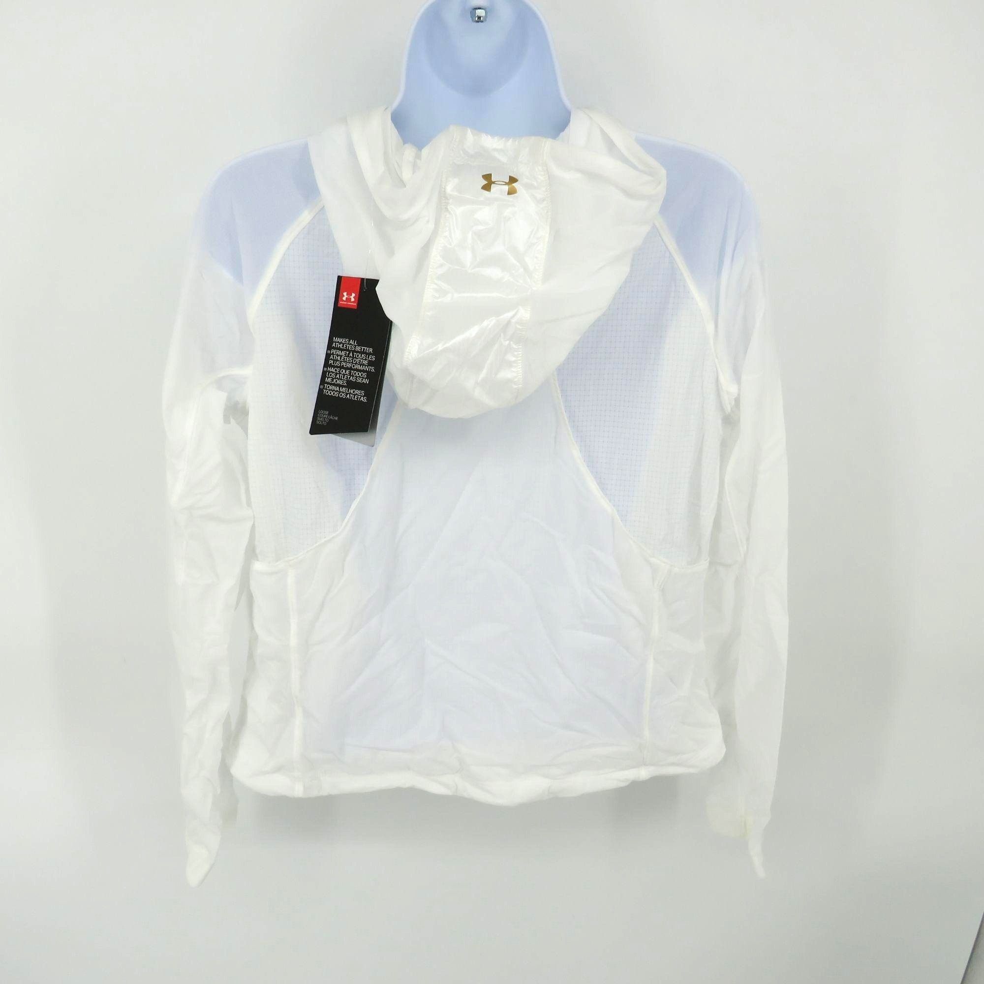 Under Armour Under Armour Women's White Lightweight Hooded Jacket Small N Size S / US 4 / IT 40 - 3 Thumbnail