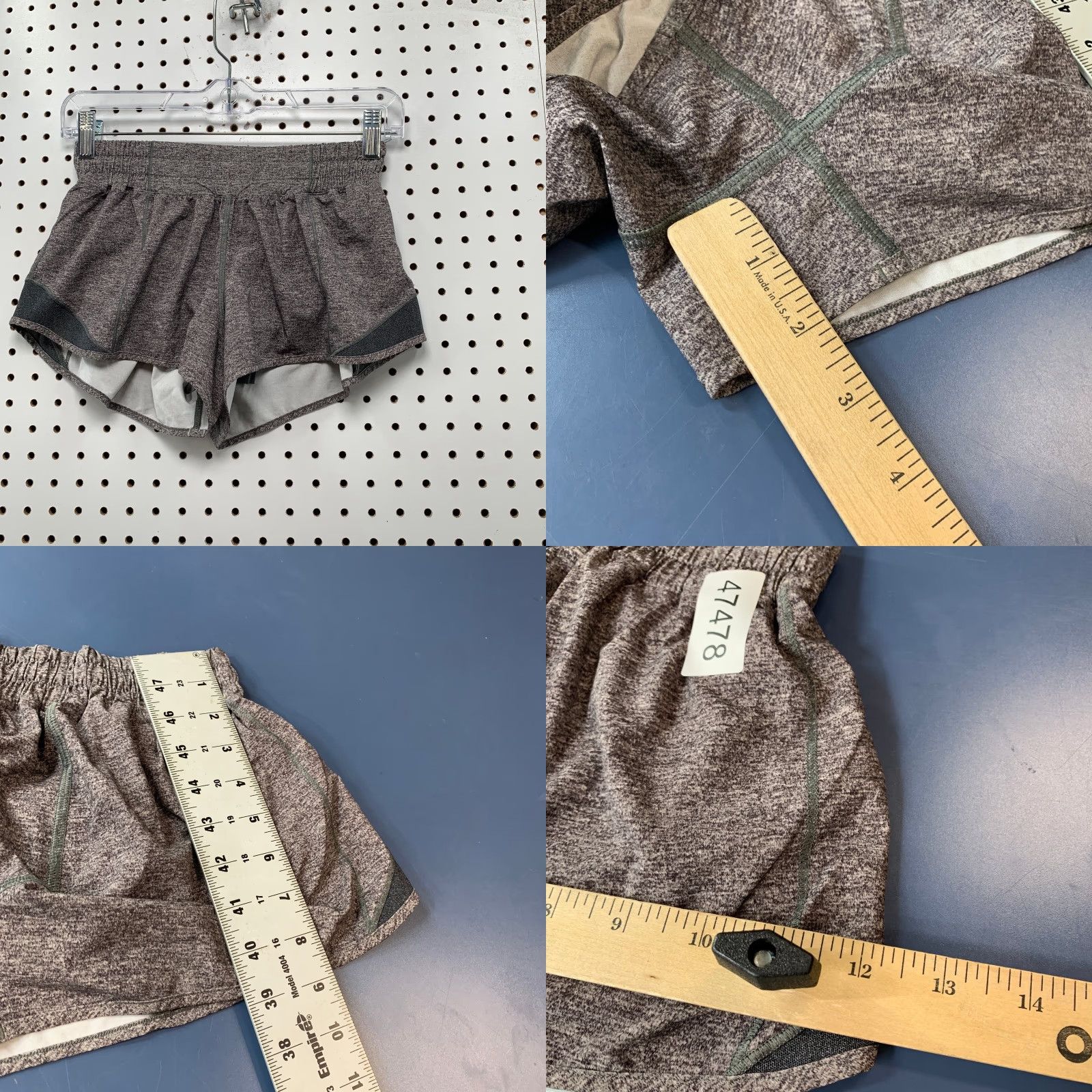 Lululemon Lululemon Athletic Active Shorts Womens Size 4 Gray Elastic Waist Run Yoga Size 27" / US 4 / IT 40 - 8 Thumbnail