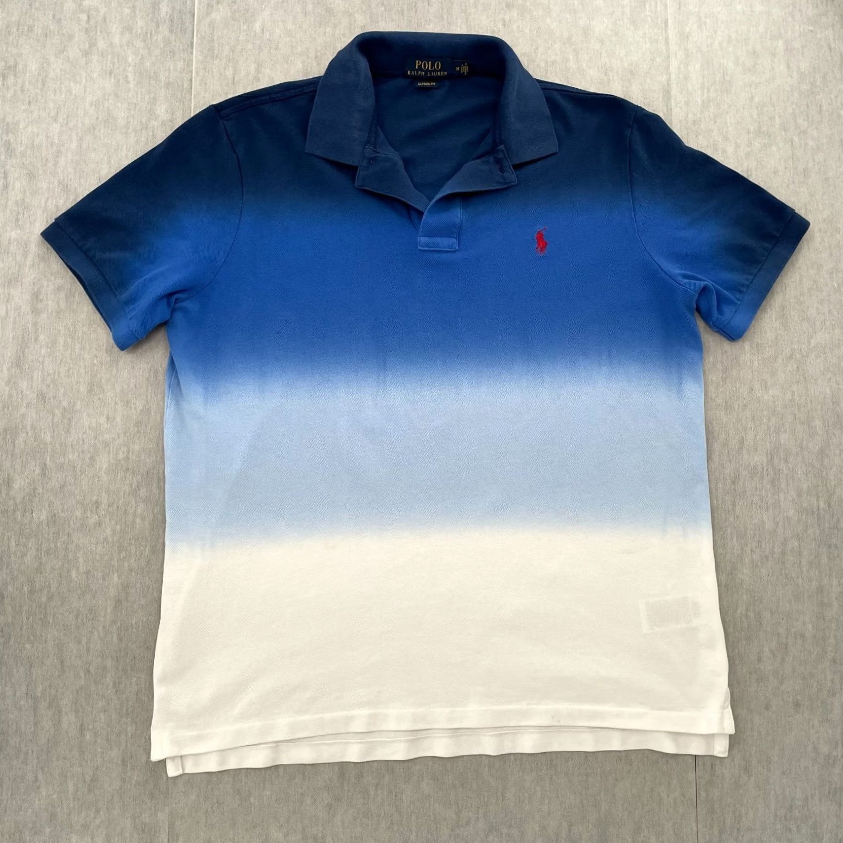 Polo Ralph Lauren Polo Ralph Lauren Shirt Adult Medium Blue Ombre Short Sleeve Classic Fit Mens M Size US M / EU 48-50 / 2 - 2 Thumbnail
