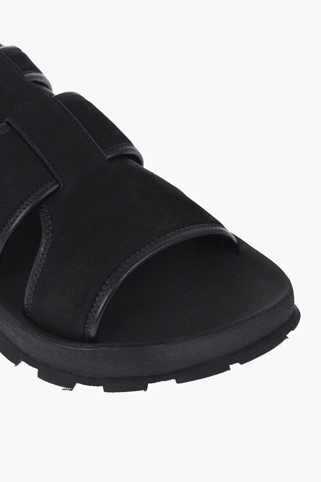 Jil Sander og1mm0625 Carrion Sole Uberto Nabuk Sandals in Black Size US 10 / EU 43 - 4 Thumbnail