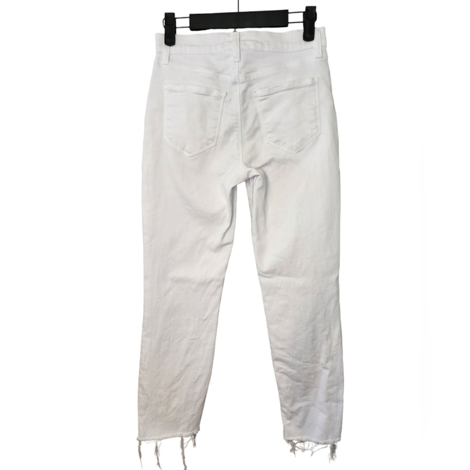 L'AGENCE L'Agence Sada Crop Slim Leg High Rise White Jeans 24 Size 24" / US 00 / IT 34 - 5 Thumbnail