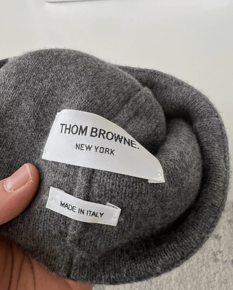 Thom Browne Dark Grey 4 Bar Wool Beanie Size ONE SIZE - 3 Thumbnail