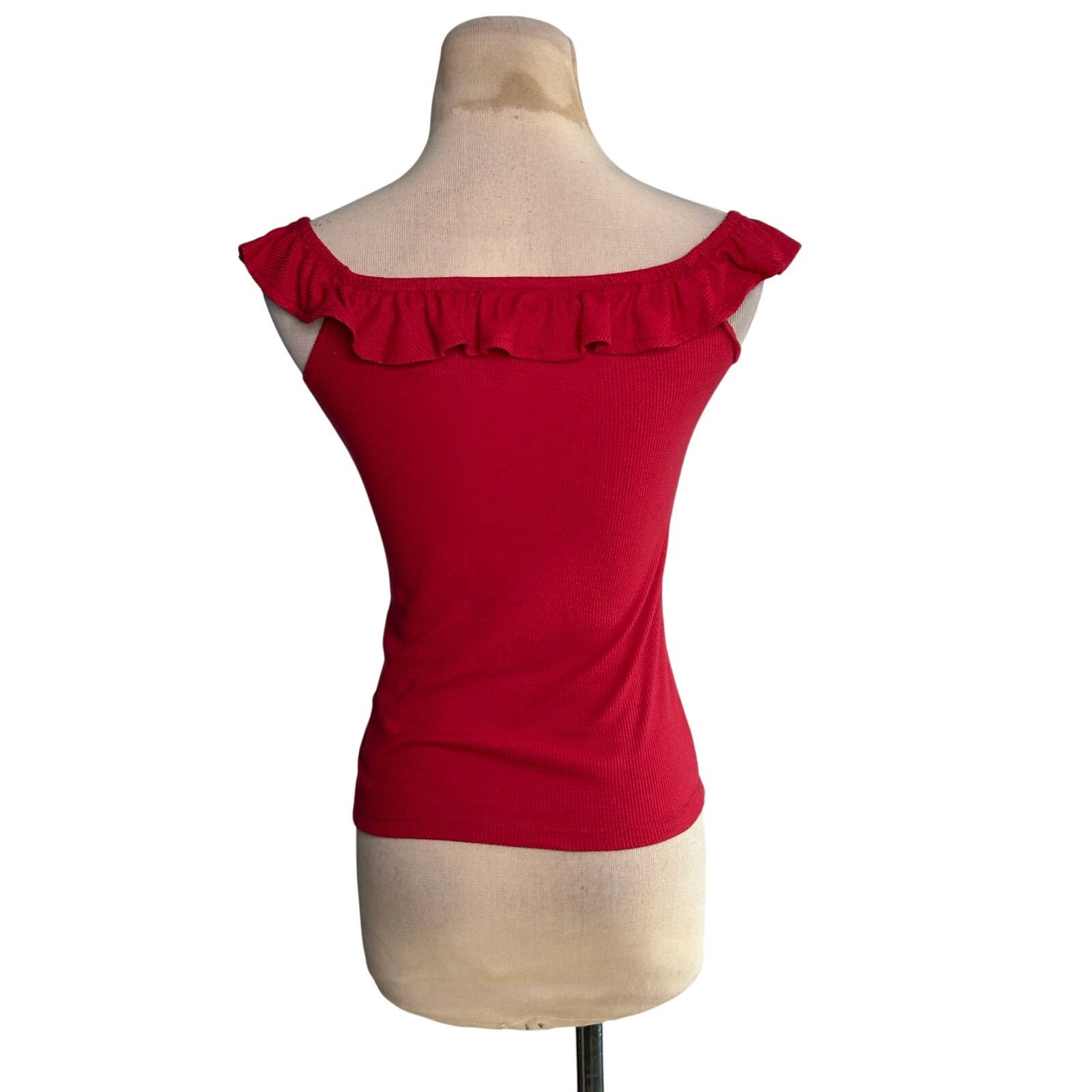 Aeropostale Seriously Soft red off the Shoulder tank top size Small Size S / US 4 / IT 40 - 9 Thumbnail
