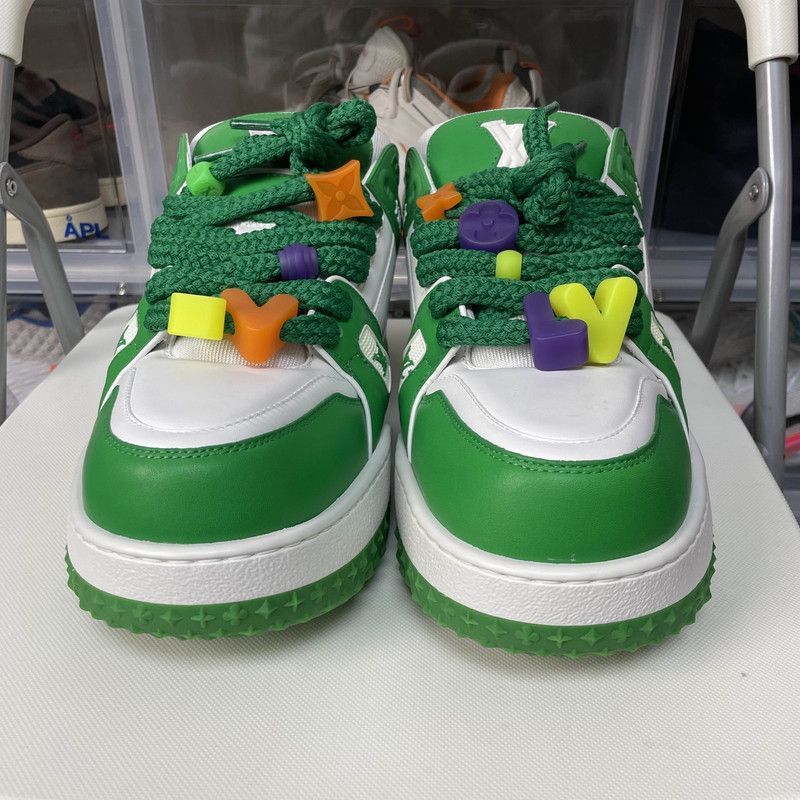 Louis Vuitton Louis Vuitton Trainer Maxi Fashion Sneakers in Green -2508 Size US 12 / EU 45 - 2 Thumbnail