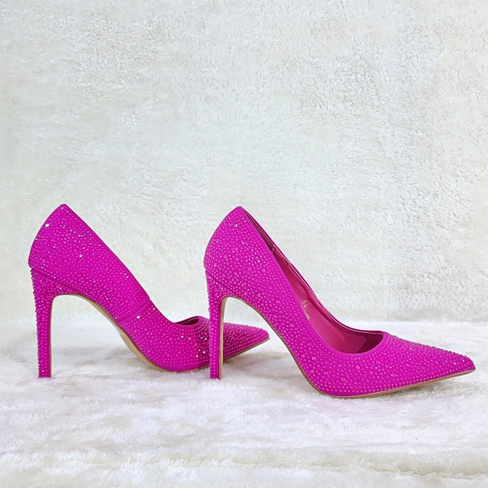 Other Shock Bright Fuchsia Hot Pink High Heel Stiletto Pumps Rhine Size US 6 / IT 36 - 1 Thumbnail