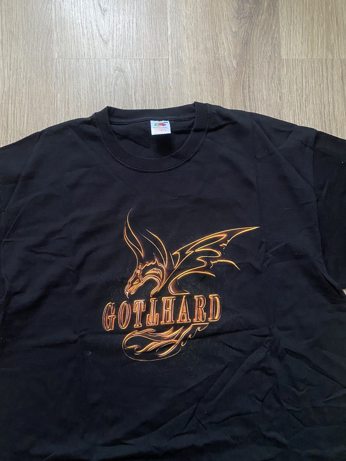Band Tees × Vintage Vintage Gotthard band Black T-shirt Size US XL / EU 56 / 4 - 2 Thumbnail