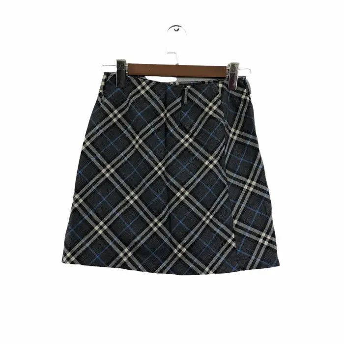 Burberry Vtg 90’ BURBERRY LONDON Blue Nova Check Mini Skirt Bottom Size 26" / US 2 / IT 38 - 2 Thumbnail
