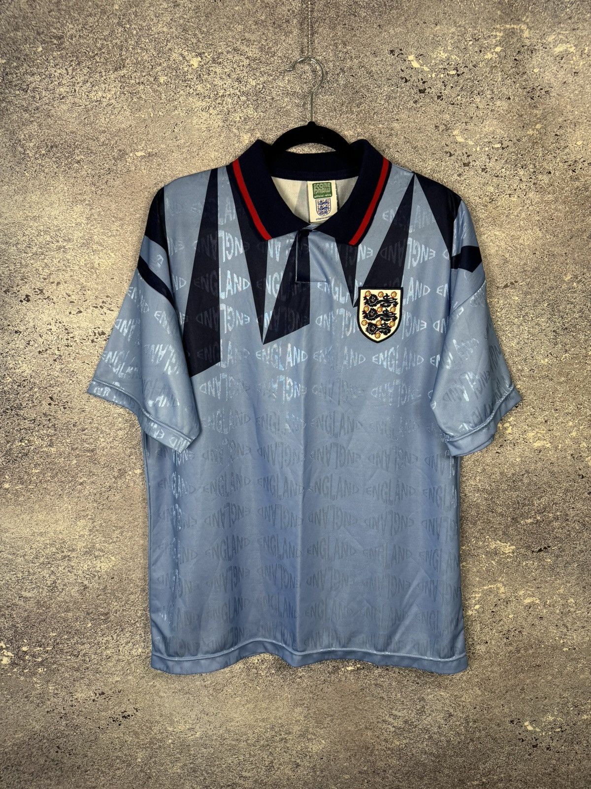 Vintage 90’s England National Team 1994 Score Draw Soccer Jersey Size US L / EU 52-54 / 3 - 1 Thumbnail
